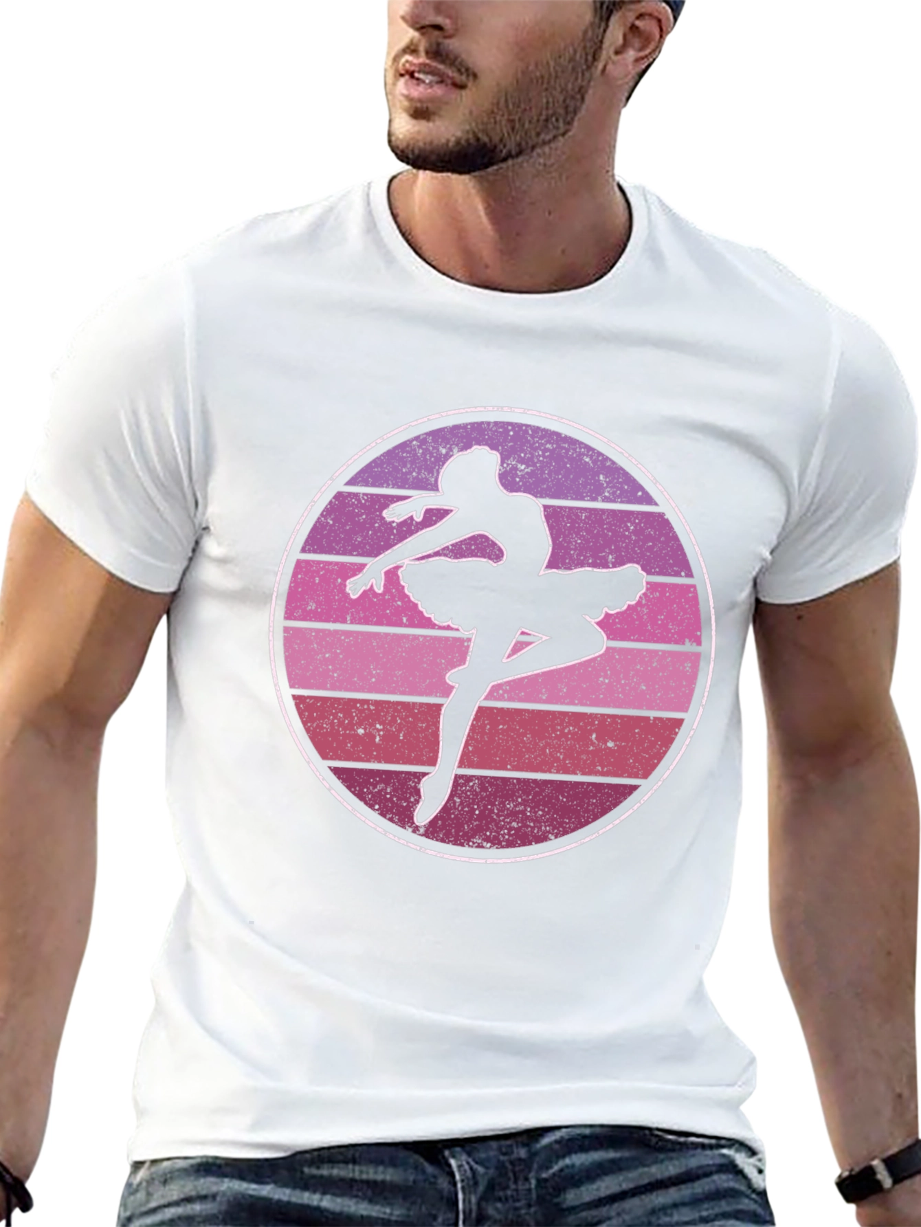 Ballet Dancer Silhouette Graphic T-Shirt