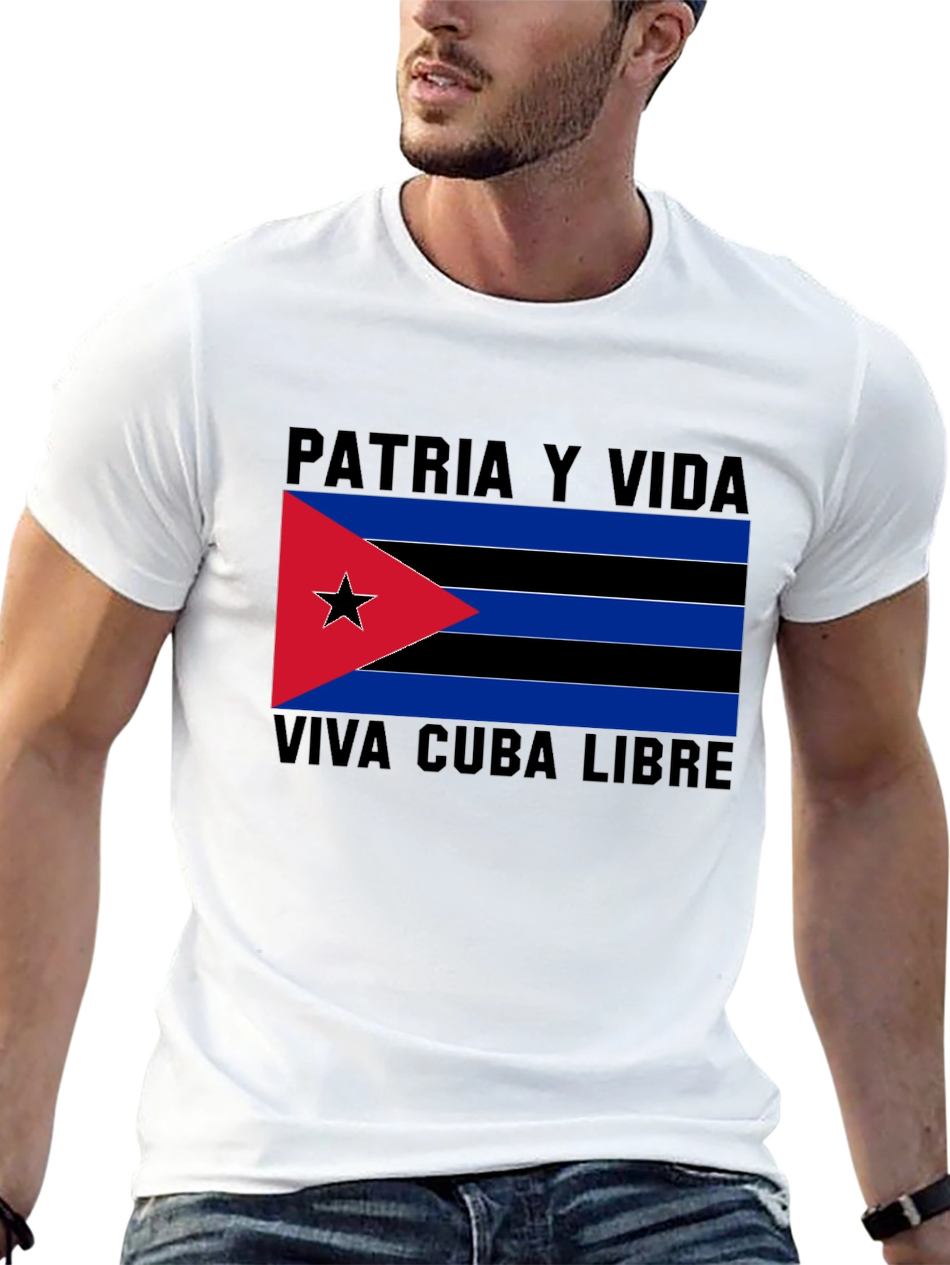 Patria y Vida Viva Cuba Libre Black T-Shirt