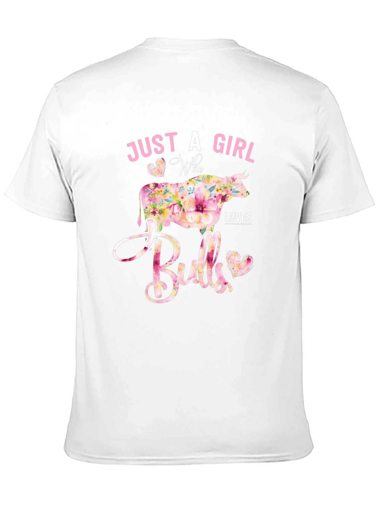 Just a Girl Who Loves Bulls Floral T-Shirt