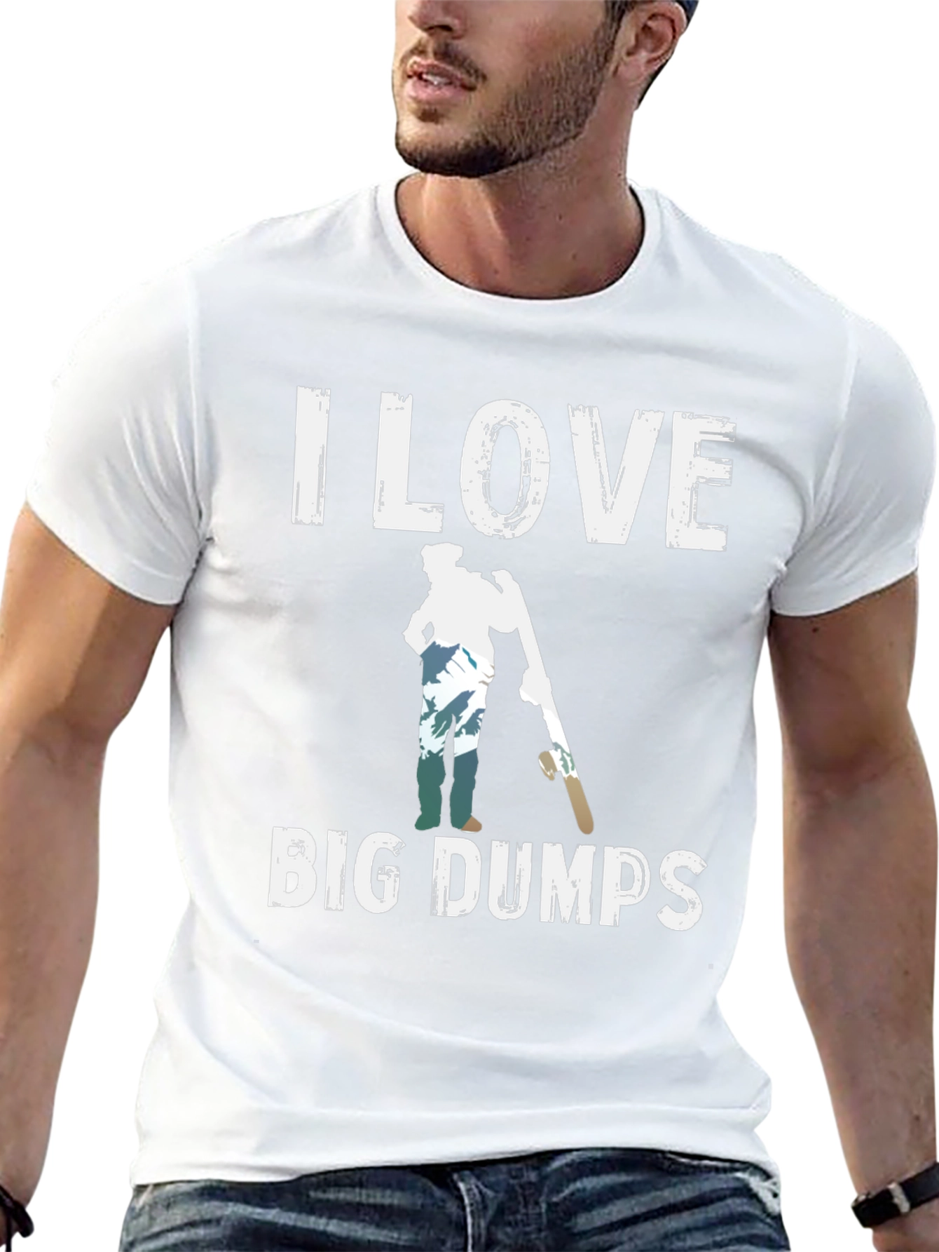 I Love Big Dumps Black Graphic Tee