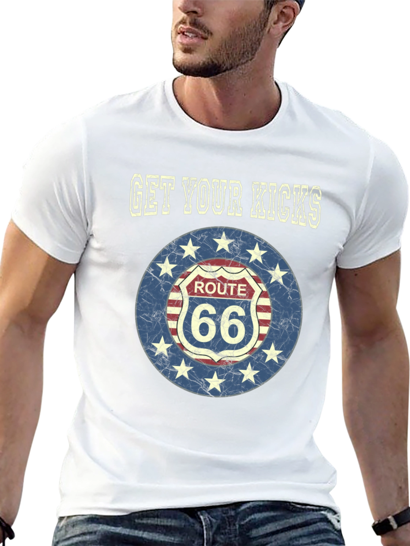 Route 66 Get Your Kicks Black T-Shirt