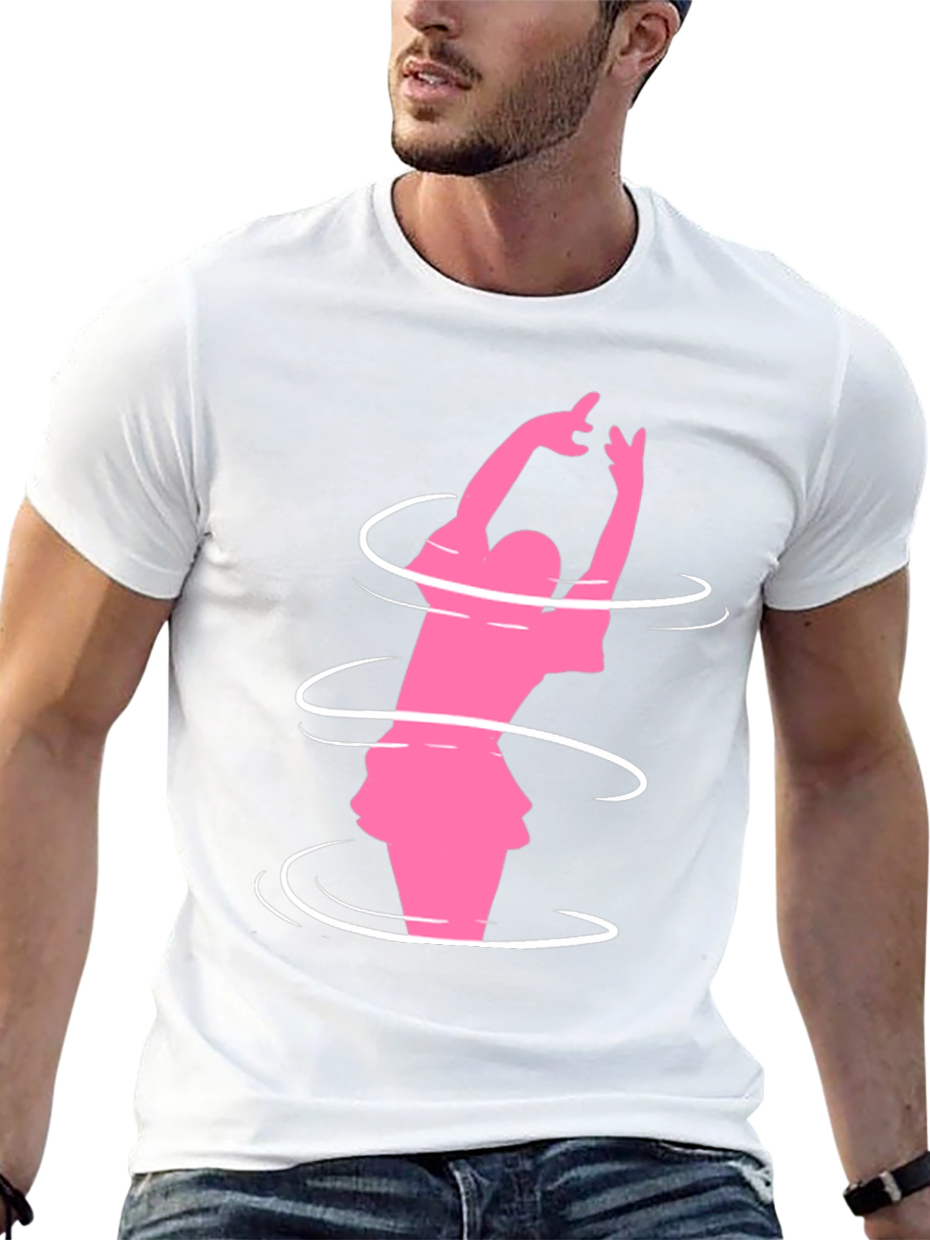 Pink Dancer Black Tee Shirt