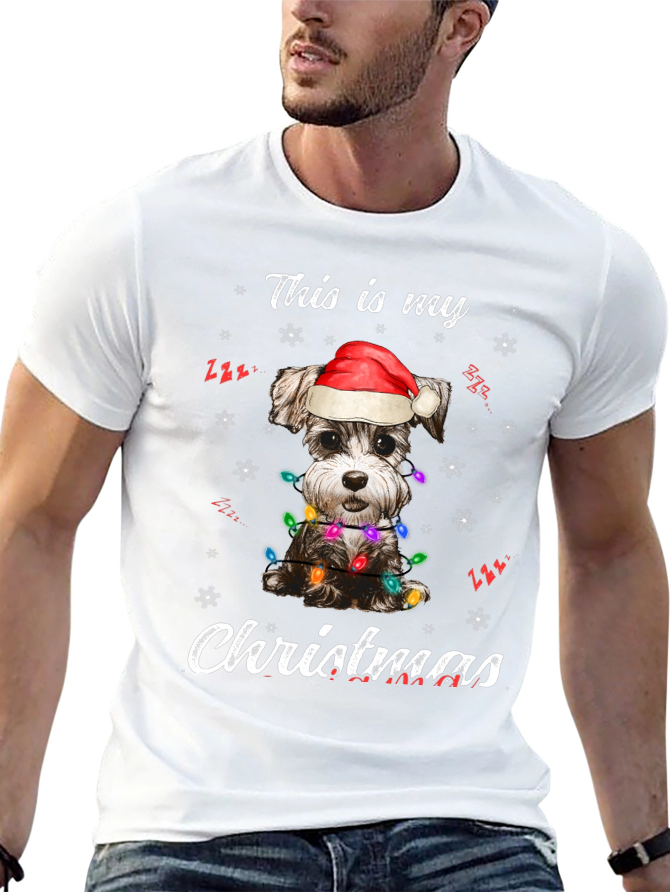 Festive Dog Christmas T-Shirt