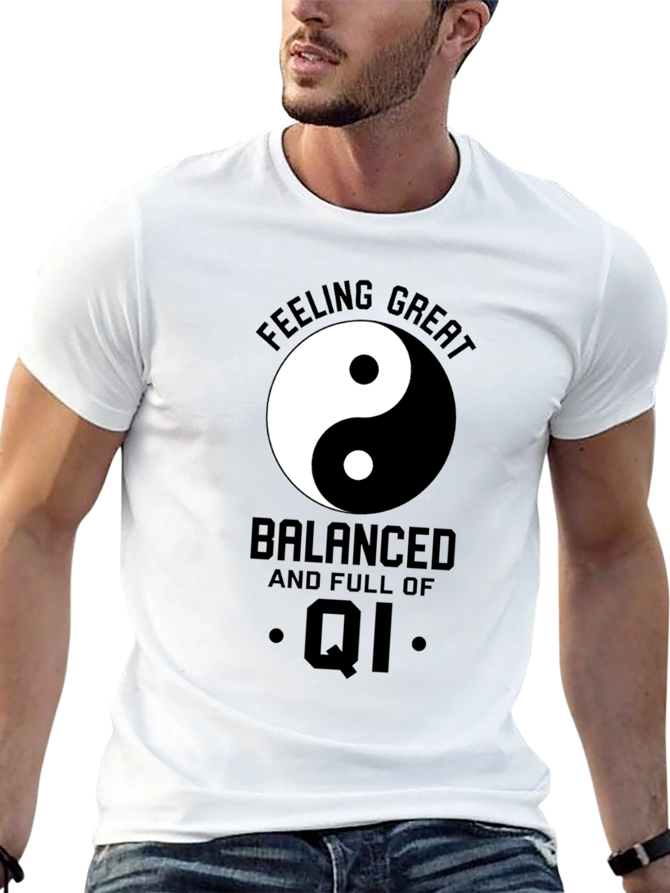 Balanced Qi Black T-Shirt - Feeling Great