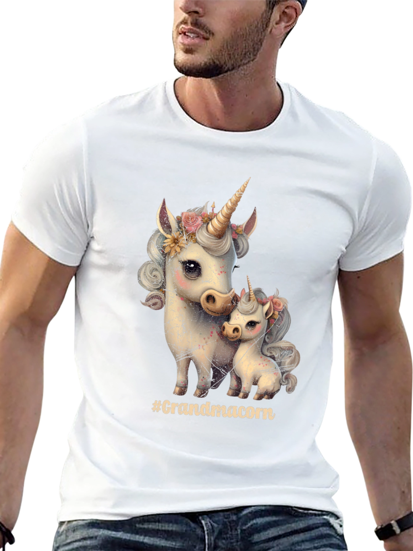 Grandmacorn Unicorn Graphic Tee
