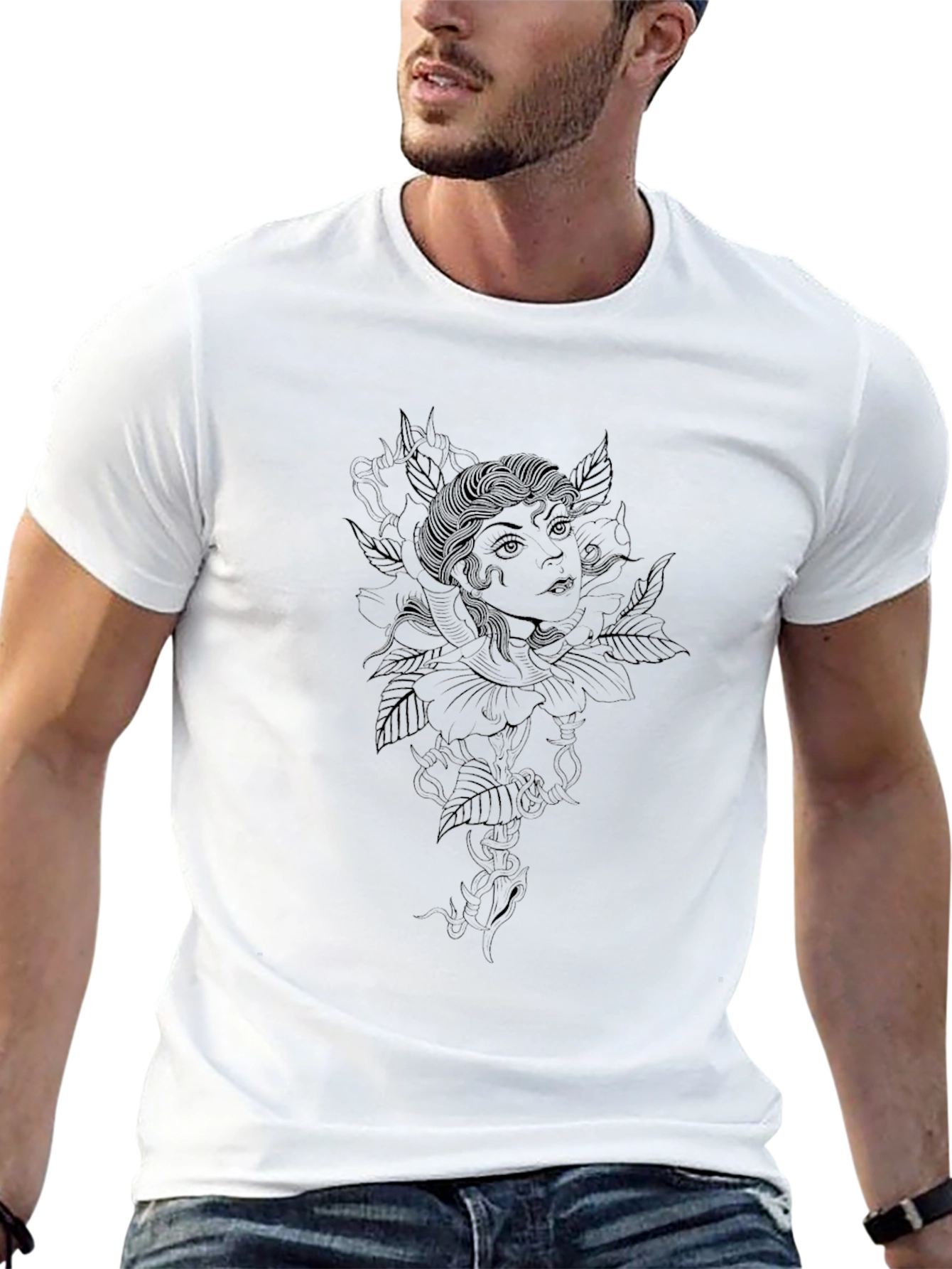 Graphic Print Crew Neck Tee