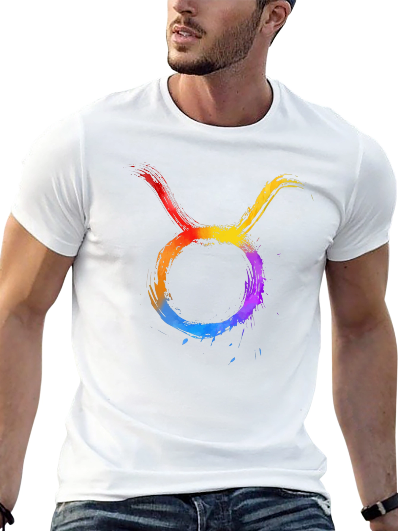 Taurus Zodiac Sign Graphic Tee - Black