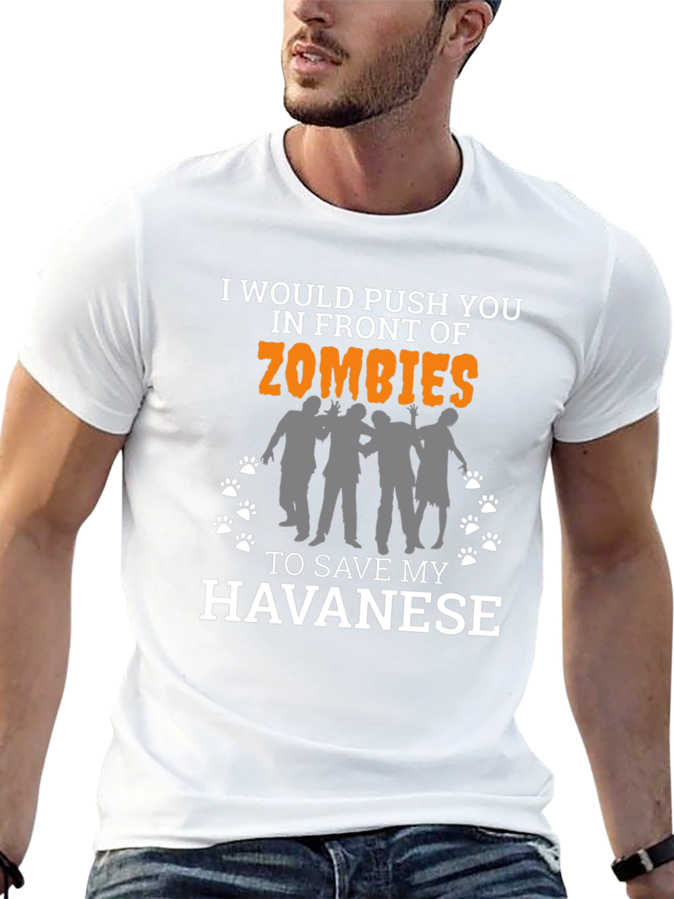 Zombie Havanes T-Shirt - Humorous Dog Lover Tee