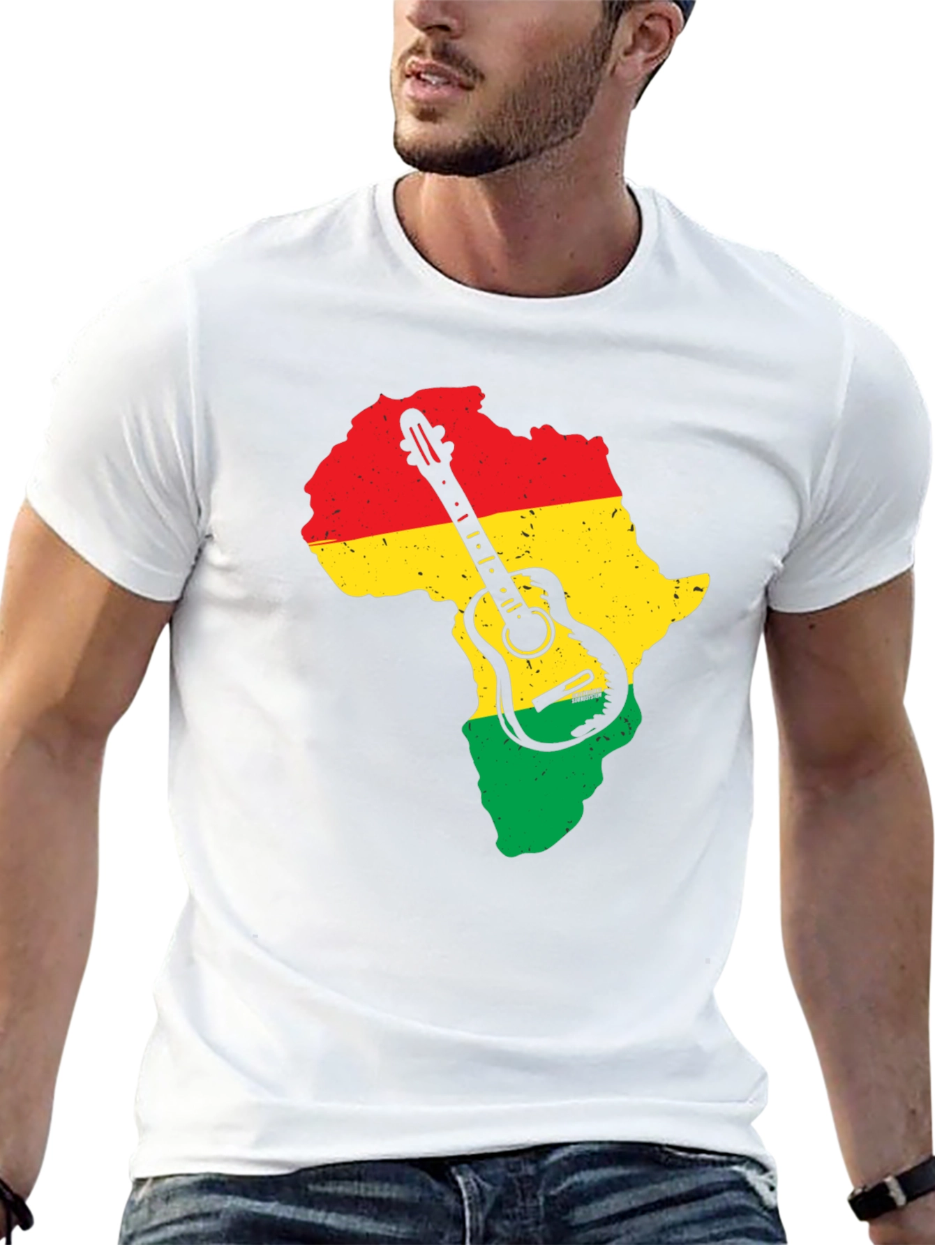Africa Guitar T-Shirt - Music Lover Tee