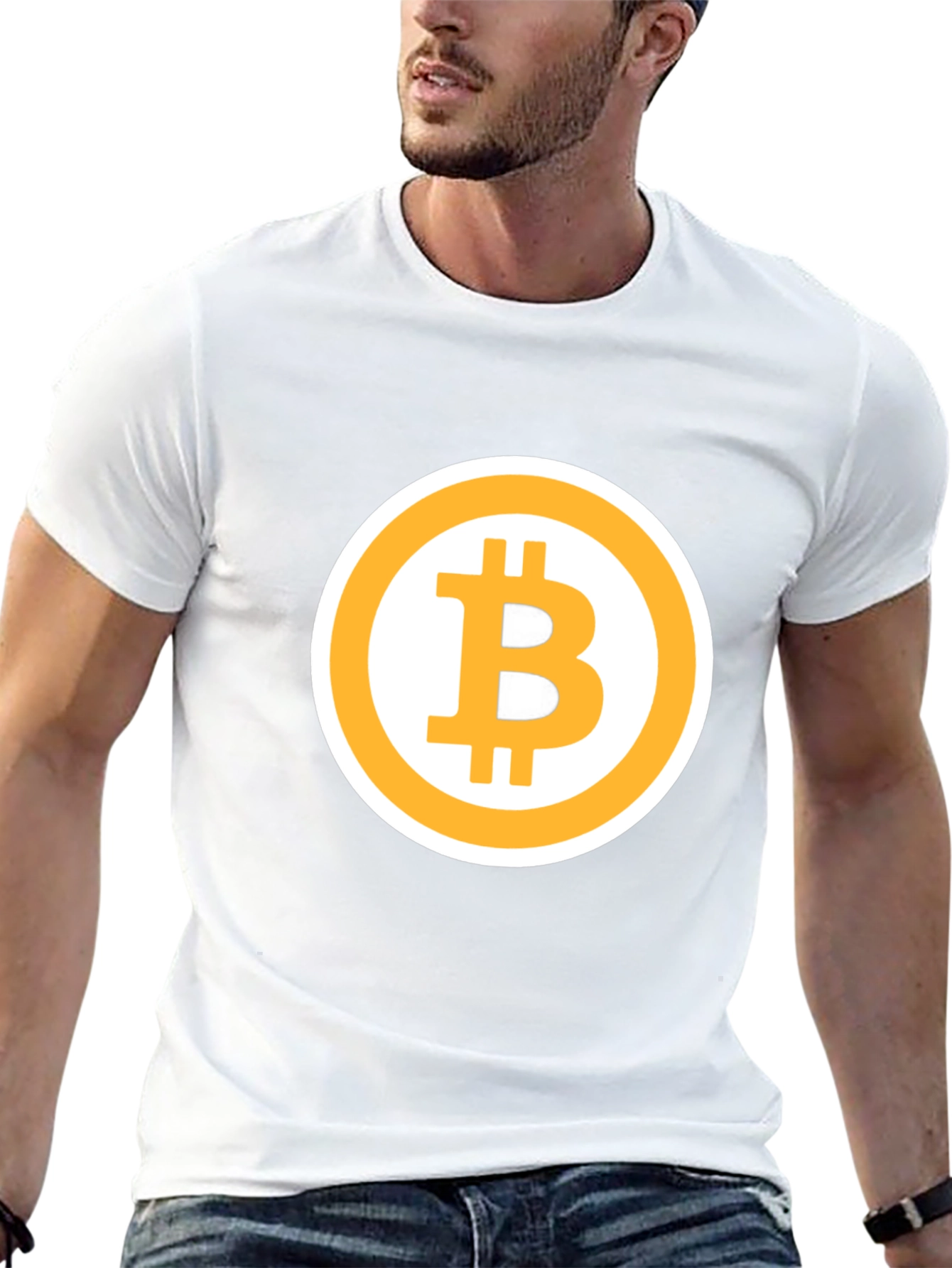 Bitcoin Logo Graphic Tee - Crypto Currency T-Shirt