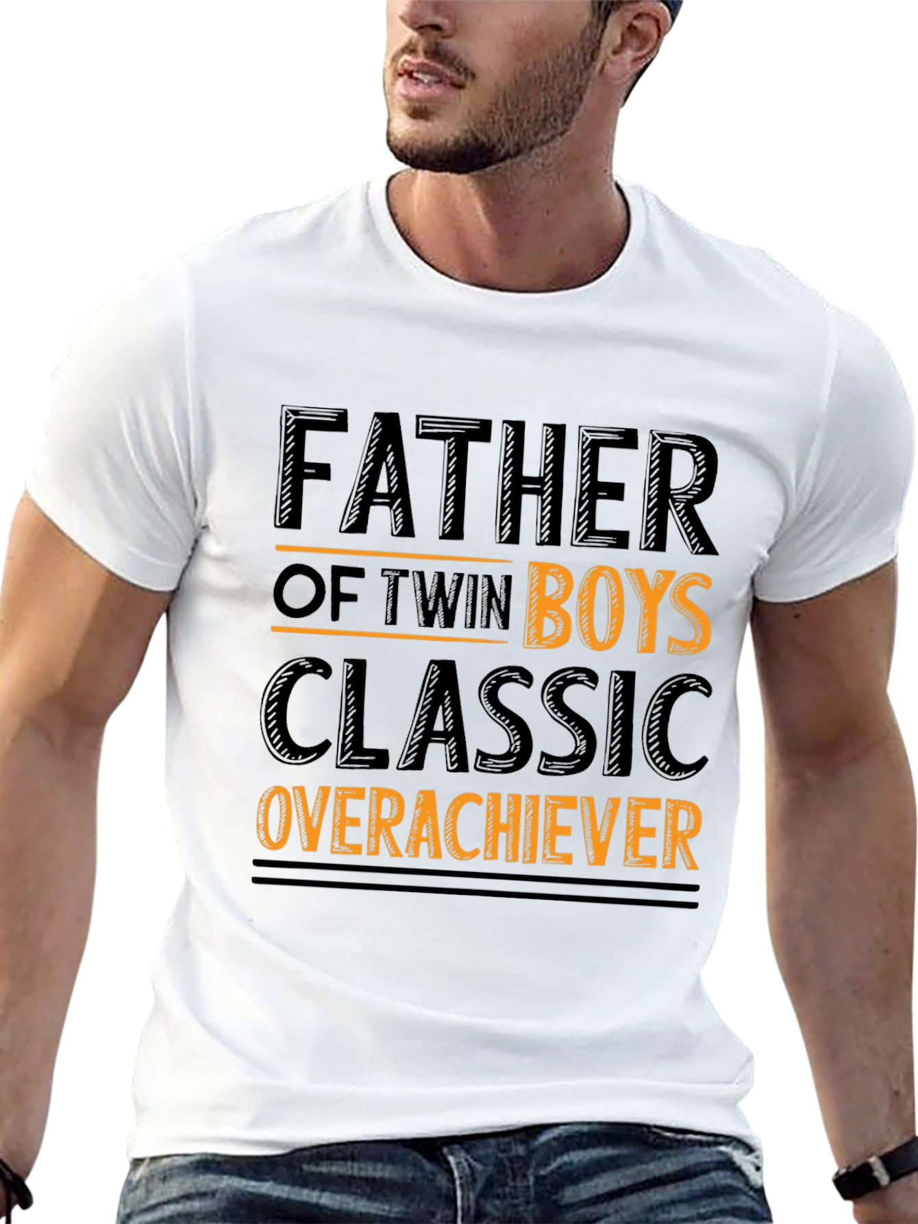 Father of Twin Boys Classic Overachiever T-Shirt
