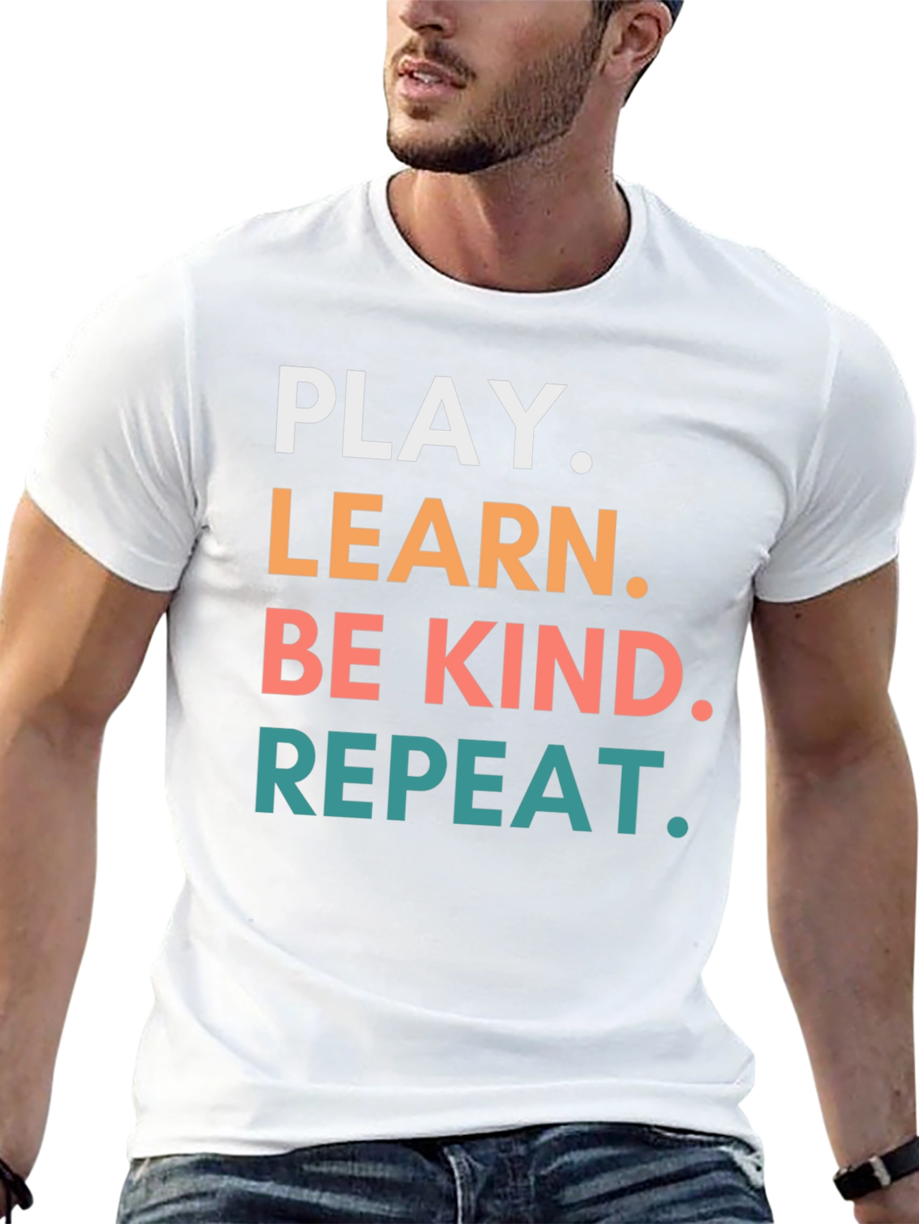Play Learn Be Kind Repeat Graphic Tee