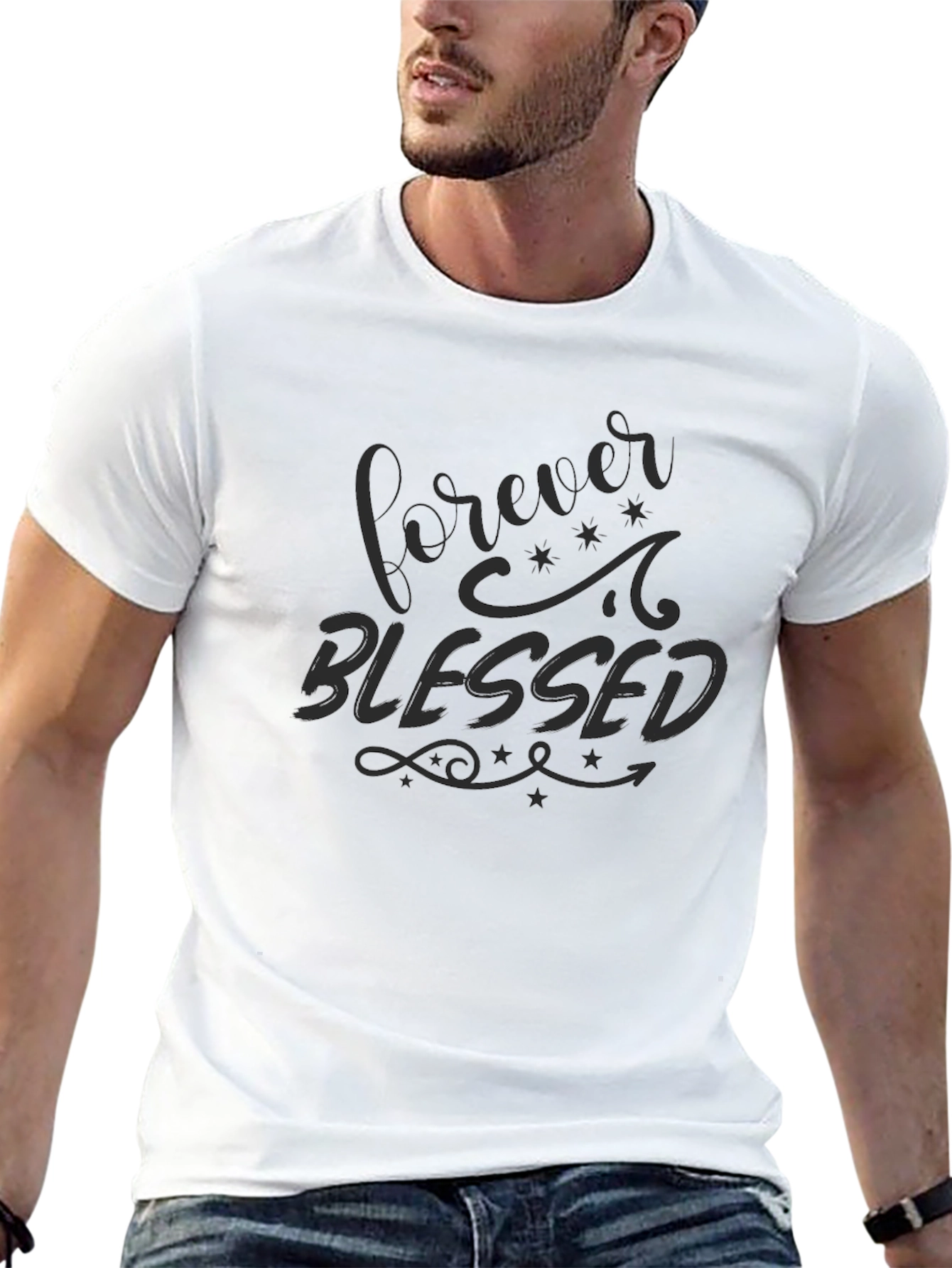 Forever Blessed Black Graphic Tee