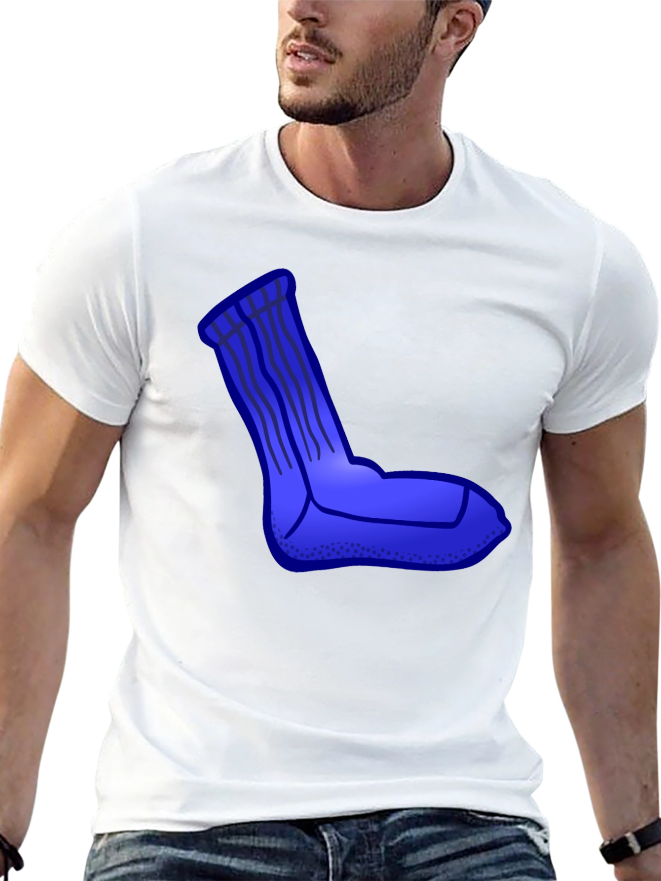 Sock Graphic Black T-Shirt