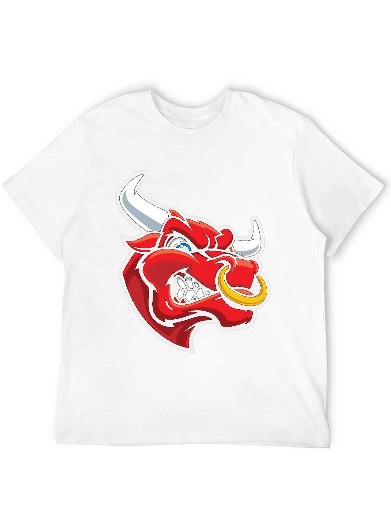 Black T-Shirt with Bull Graphic