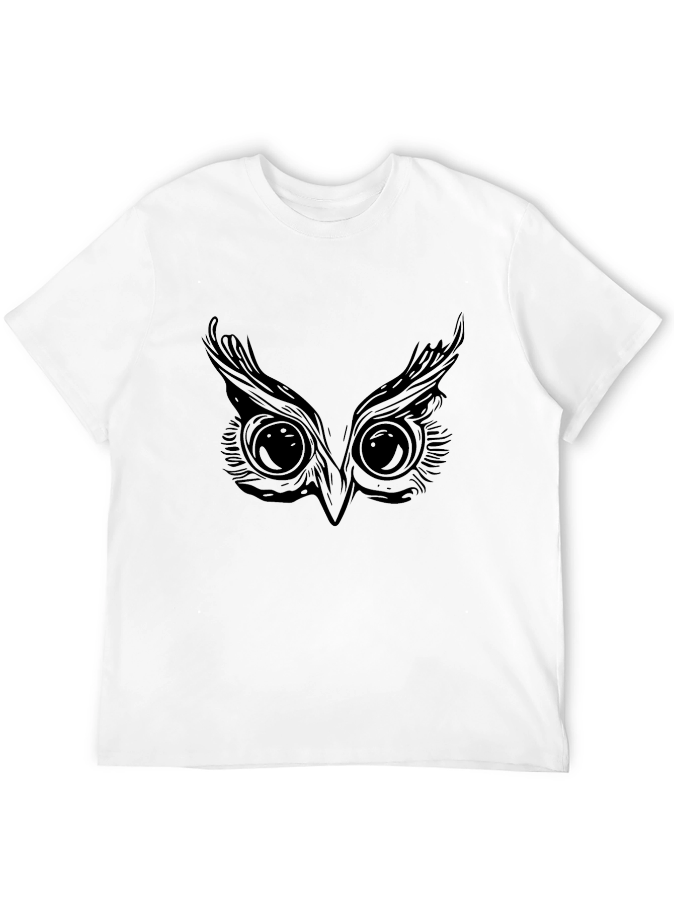 Owl Eyes Graphic Black T-Shirt