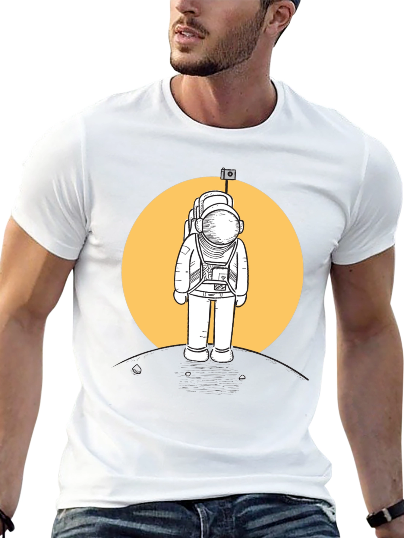 Astronaut Moon Landing Graphic T-Shirt