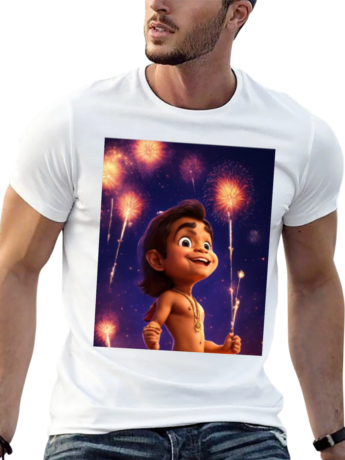Maui Fireworks Cartoon T-Shirt