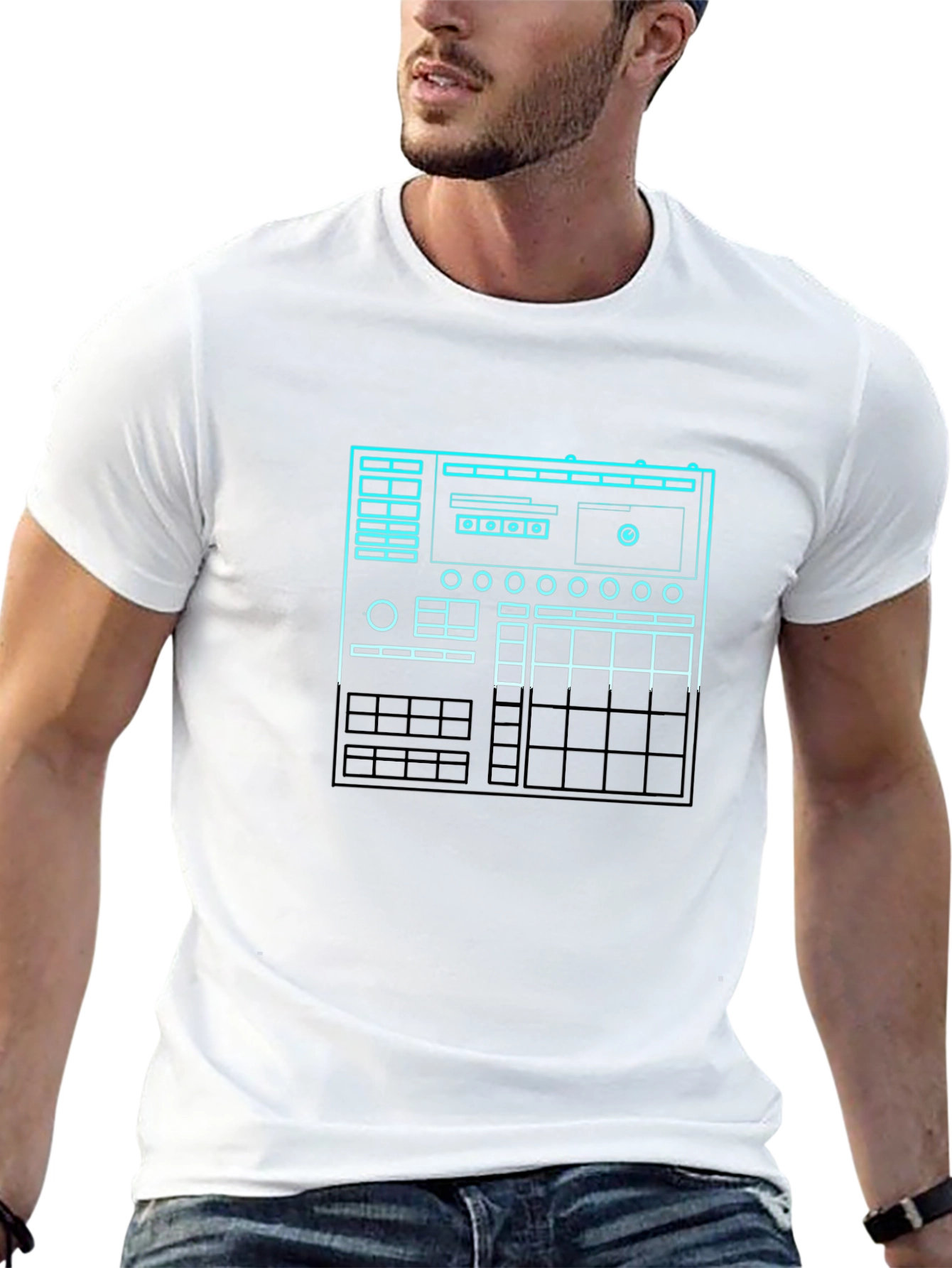 DJ Mixer Graphic Tee - Black Cotton T-Shirt