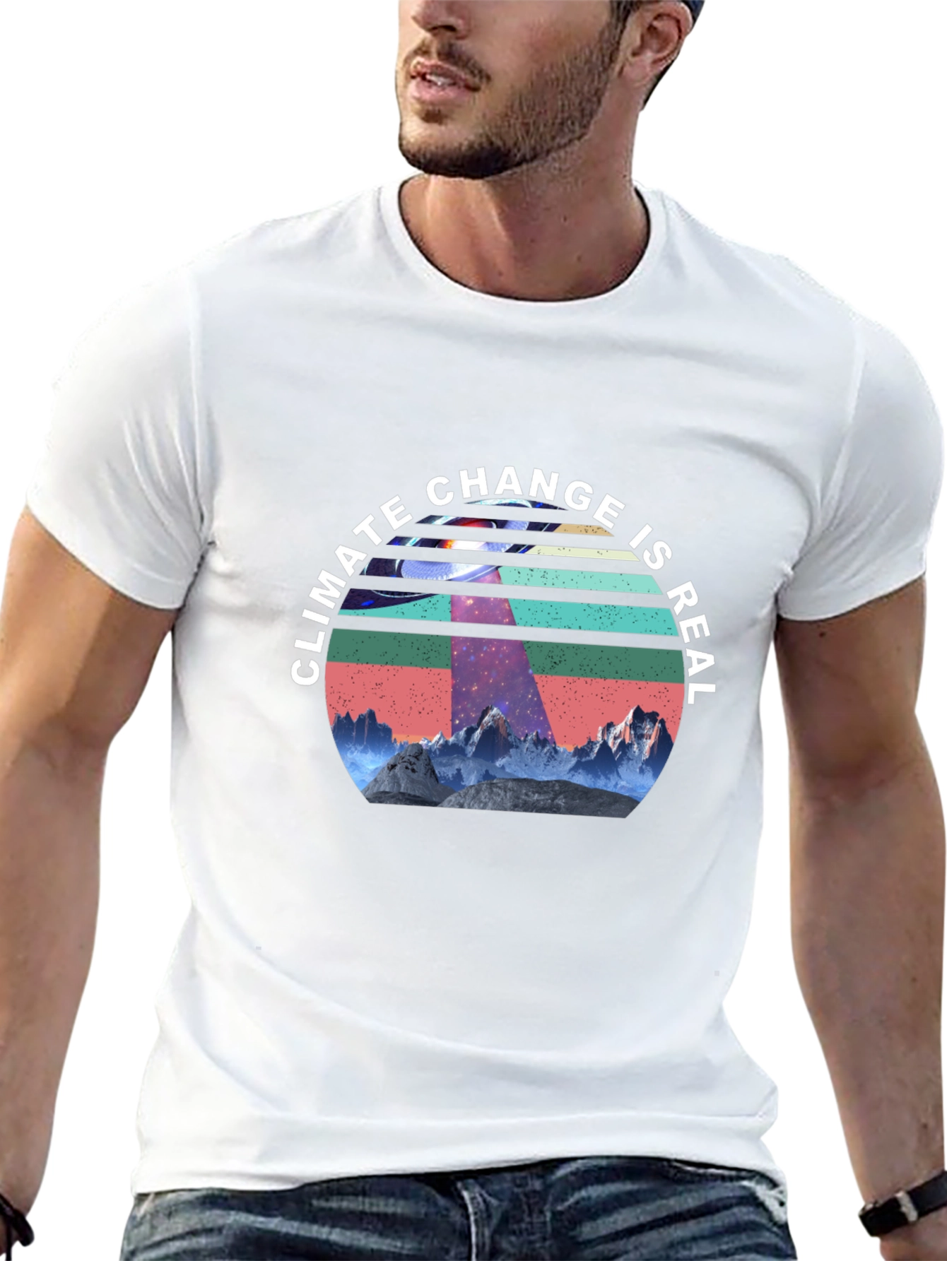 Climate Change is Real UFO Graphic Tee