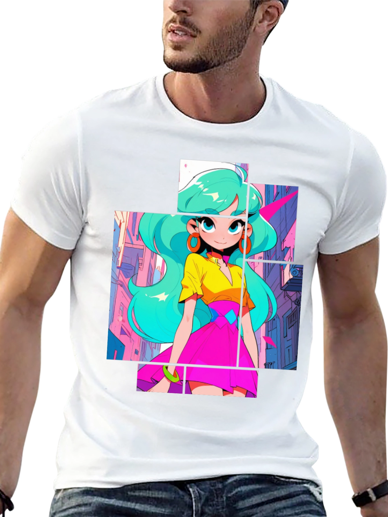 Anime Girl Graphic Tee - Cool Street Style
