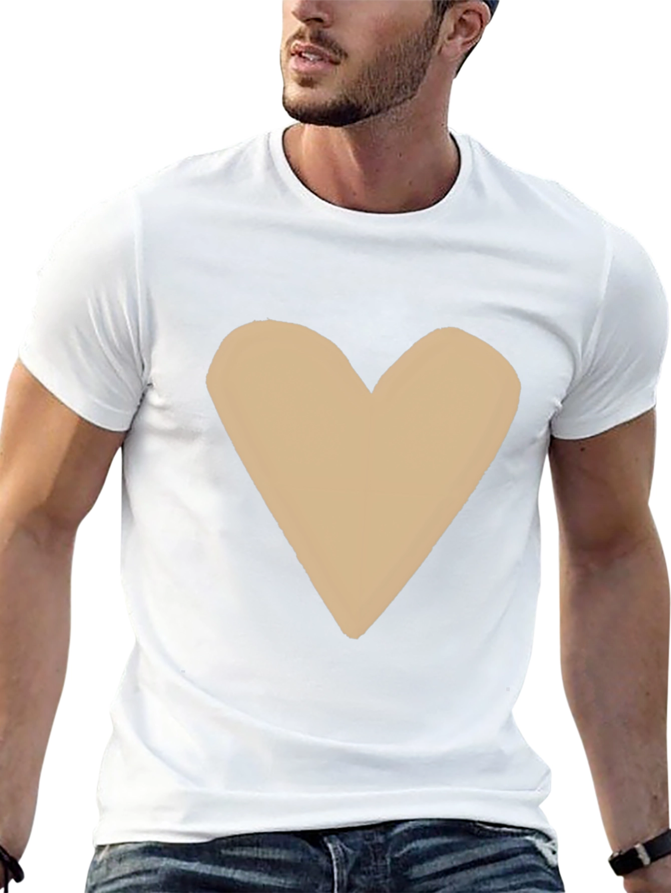 Heart Graphic Tee - Casual Black T-Shirt