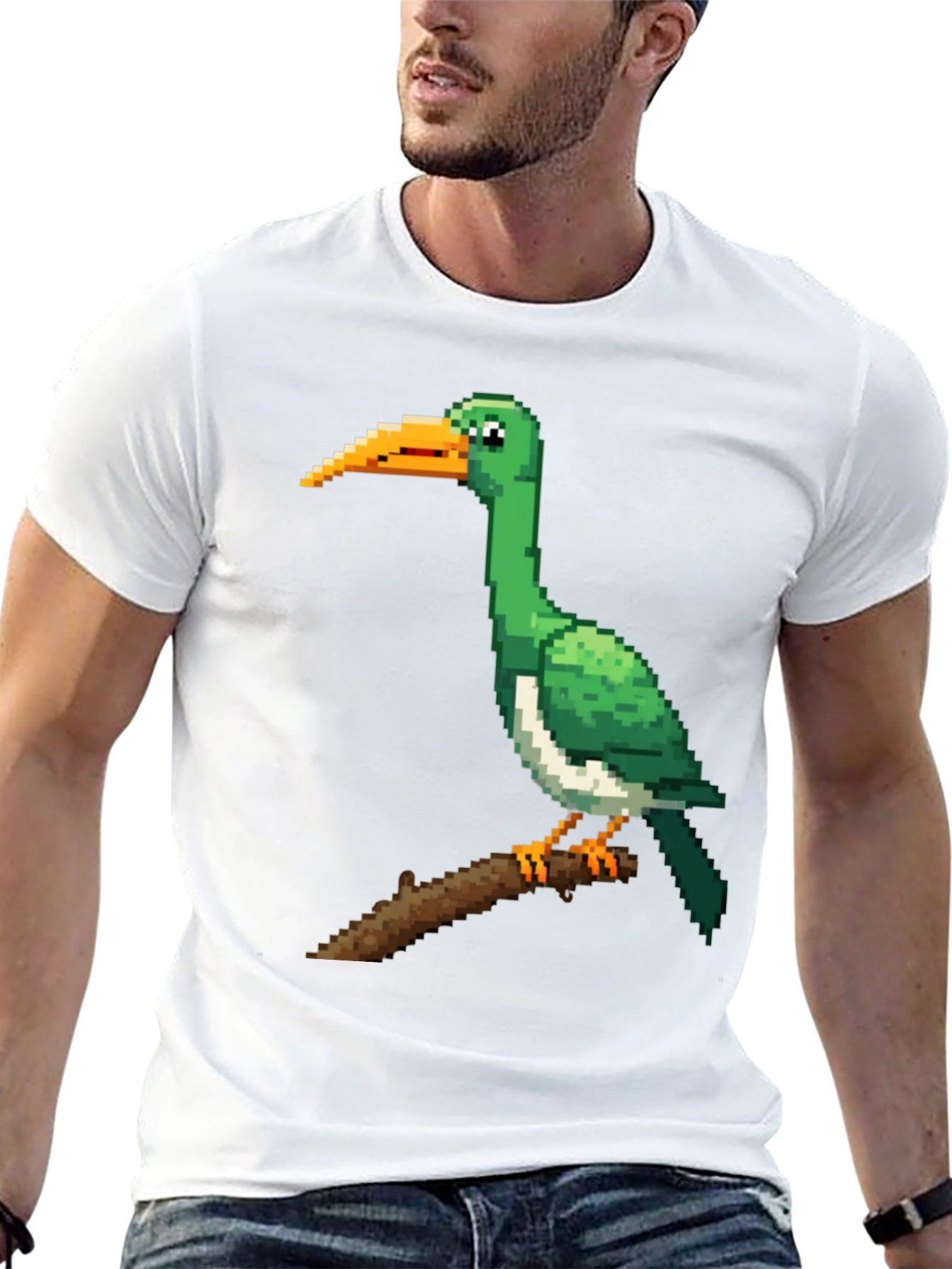 Pixel Bird Tee - Retro Gaming Style Black T-Shirt