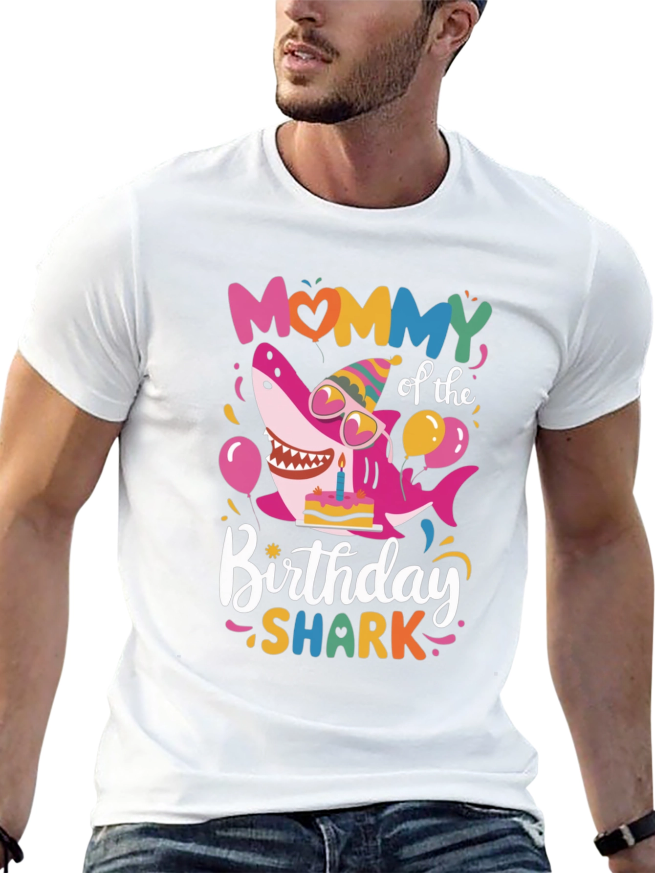 Mommy Shark Birthday Graphic Tee
