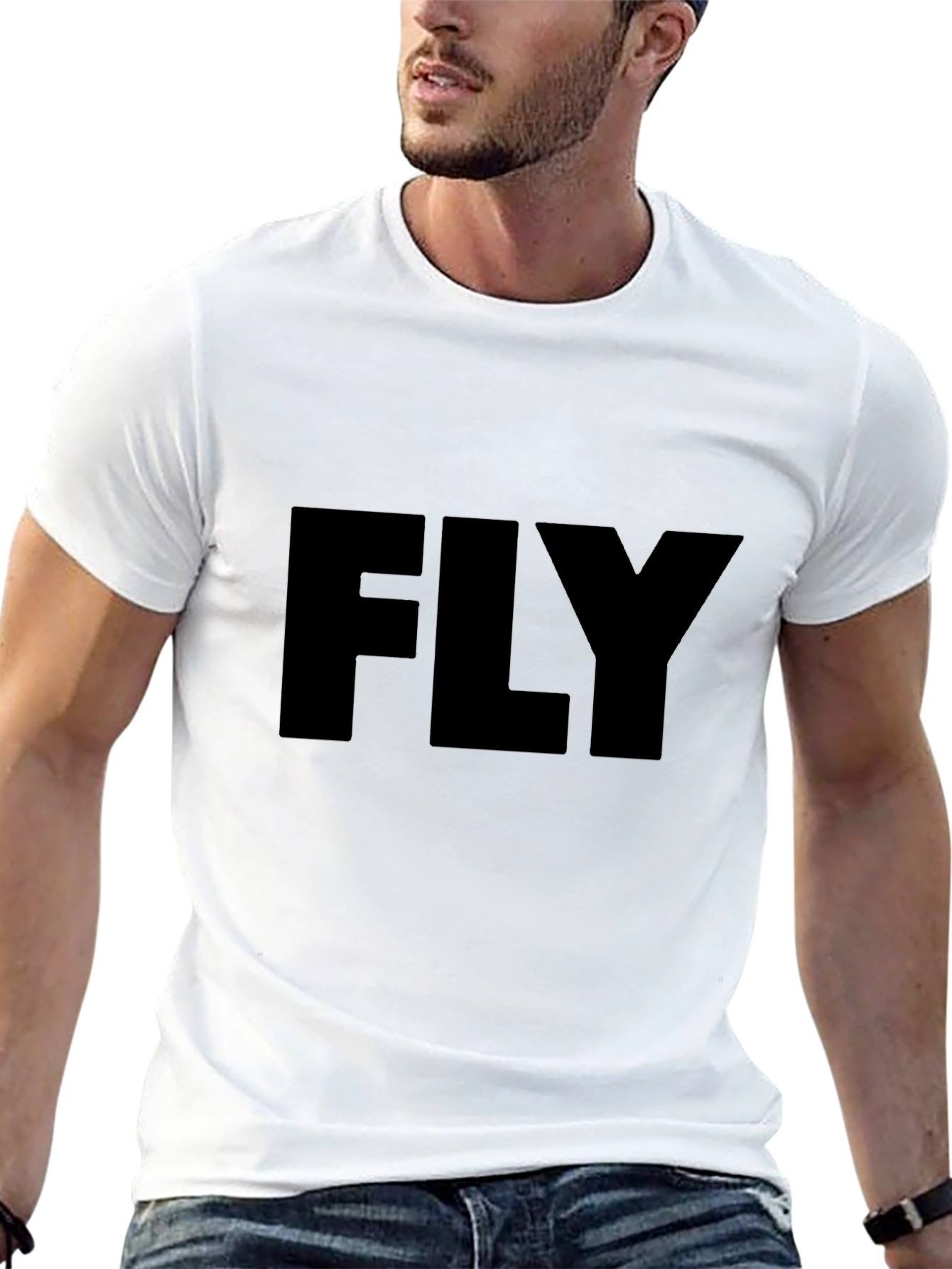 Black FLY Graphic Tee - Casual Style