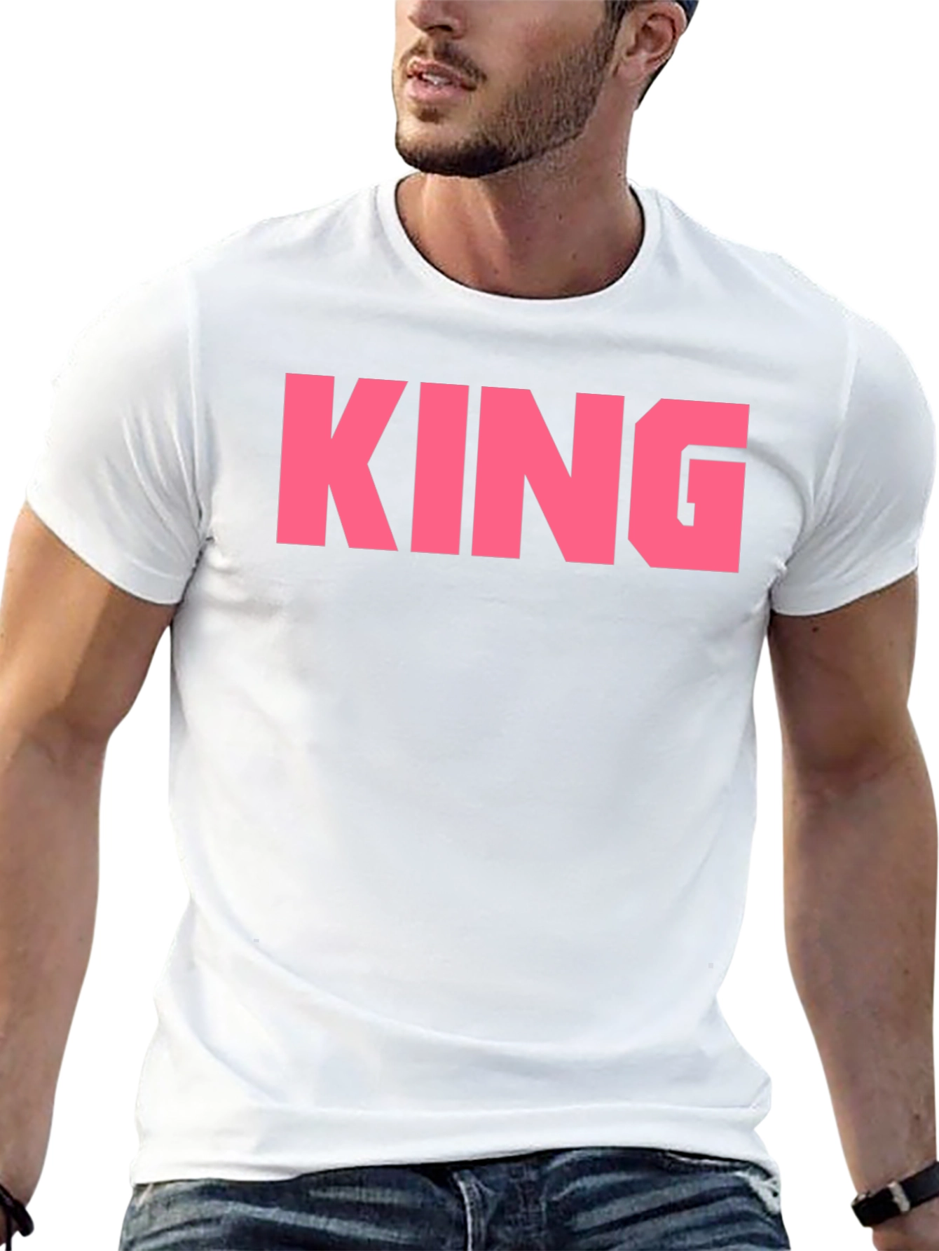 KING Statement Graphic Tee - Bold Style Classic Fit