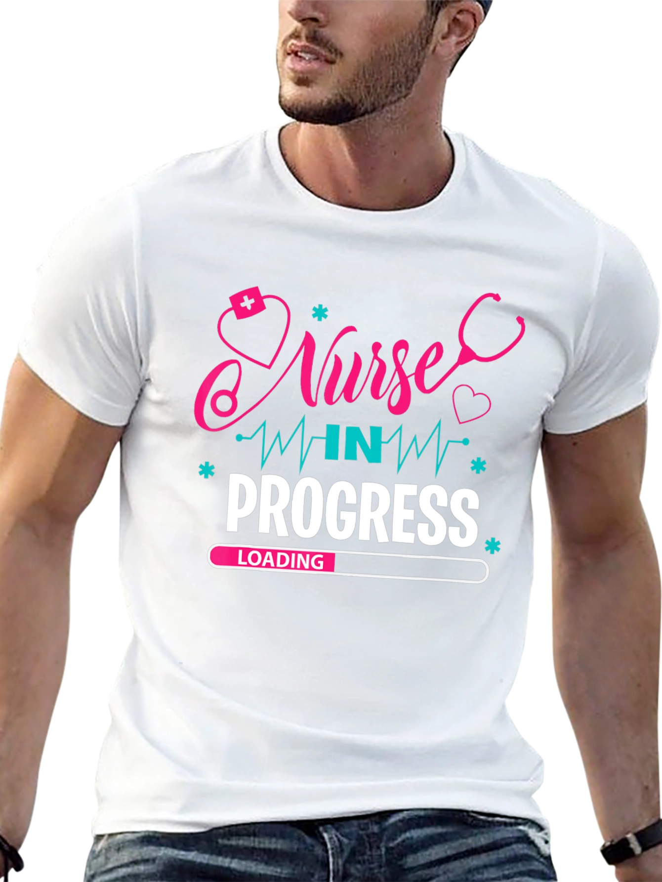 Nurse in Progress Graphic T-Shirt - Black