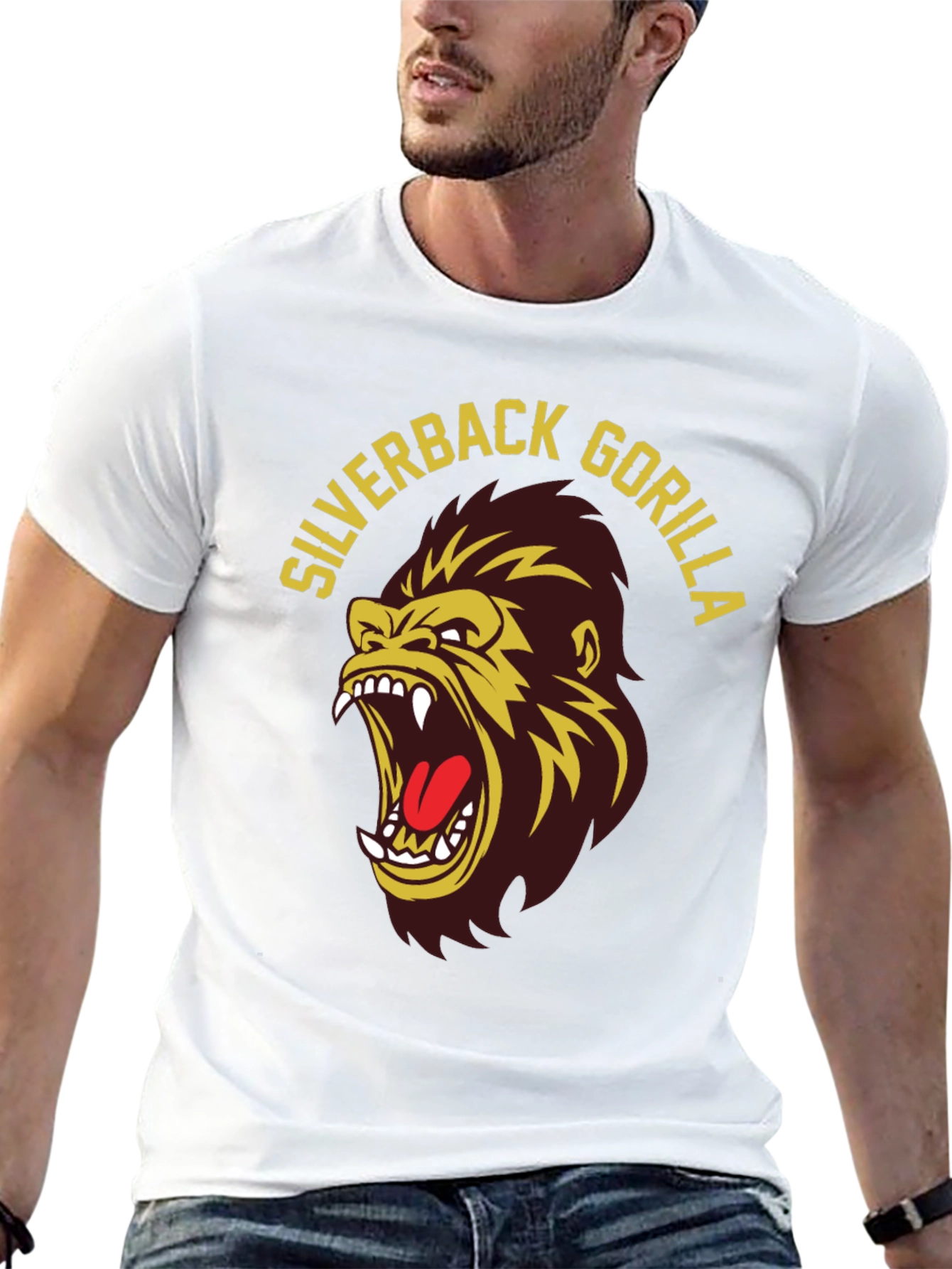 Silverback Gorilla Graphic Tee - Bold Statement Shirt