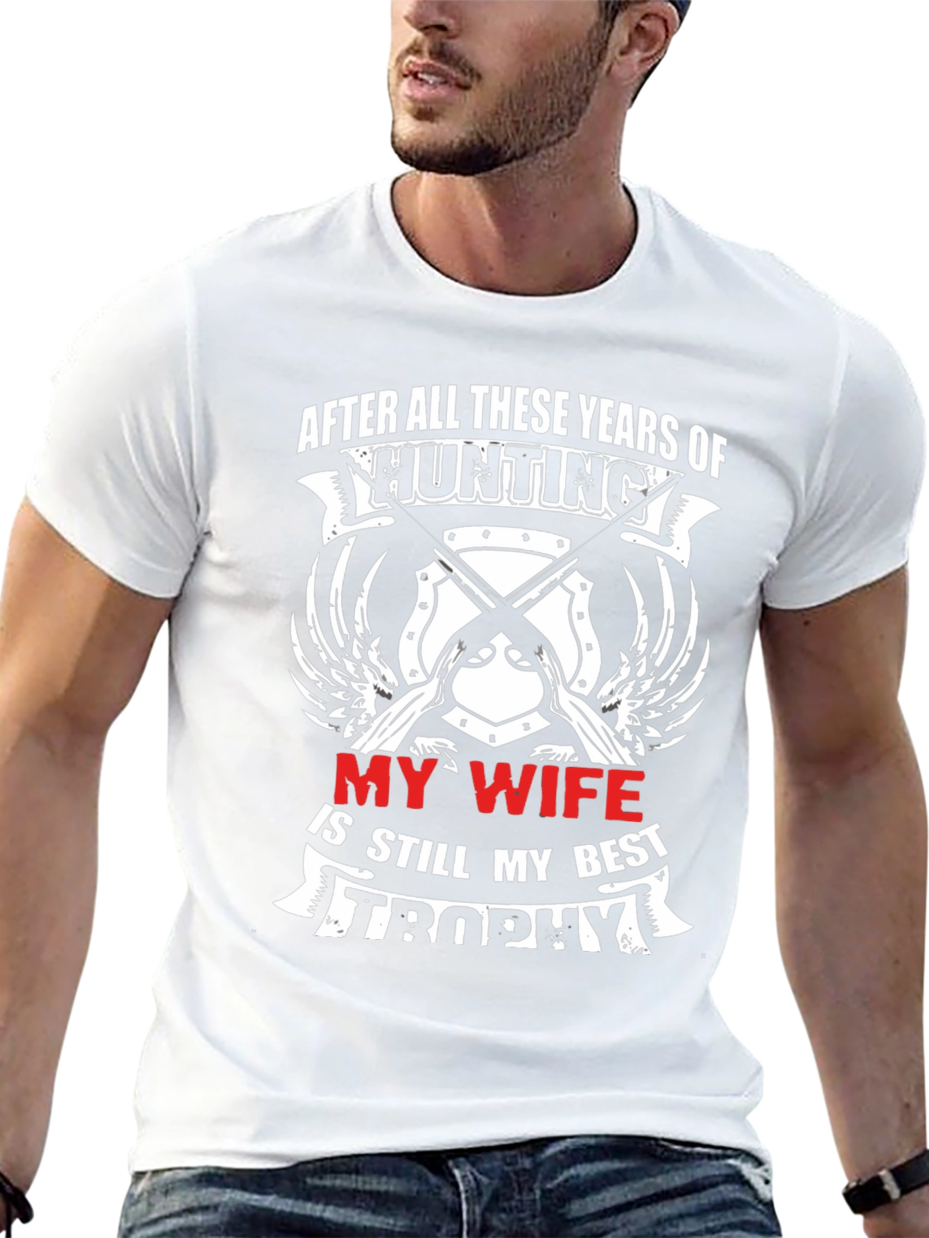 Hunting Wife Best Trophy Mens Graphic Tee