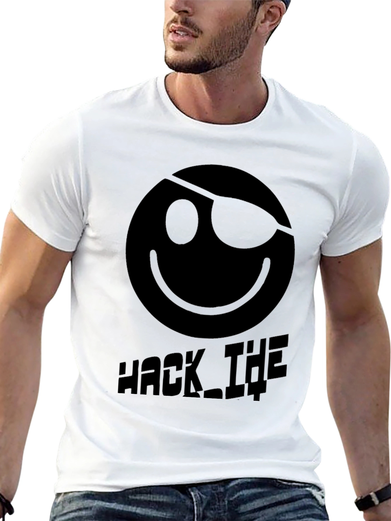 Hack The World T-Shirt: Pirate Emoji