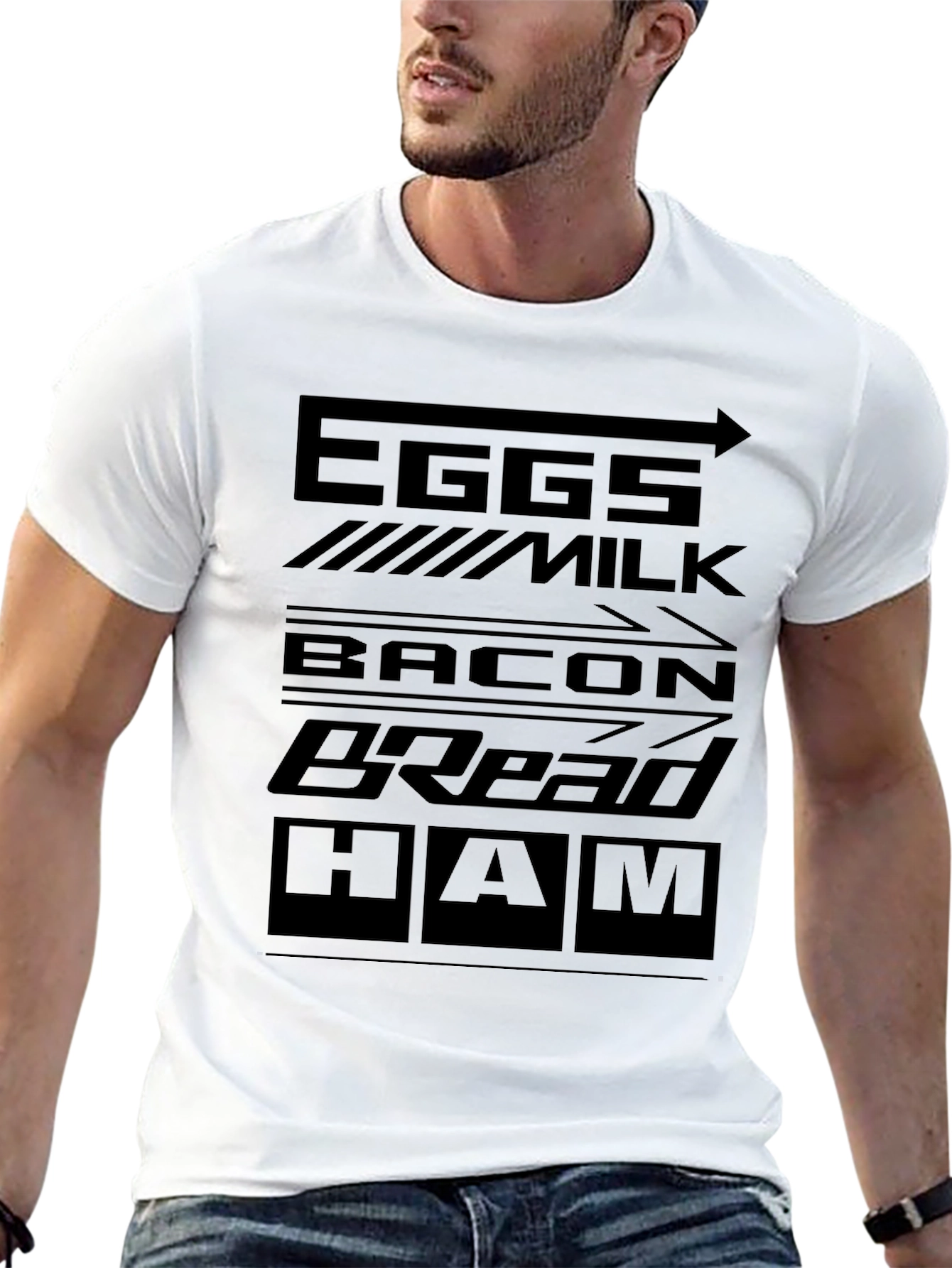 Grocery List Mens Graphic T-Shirt