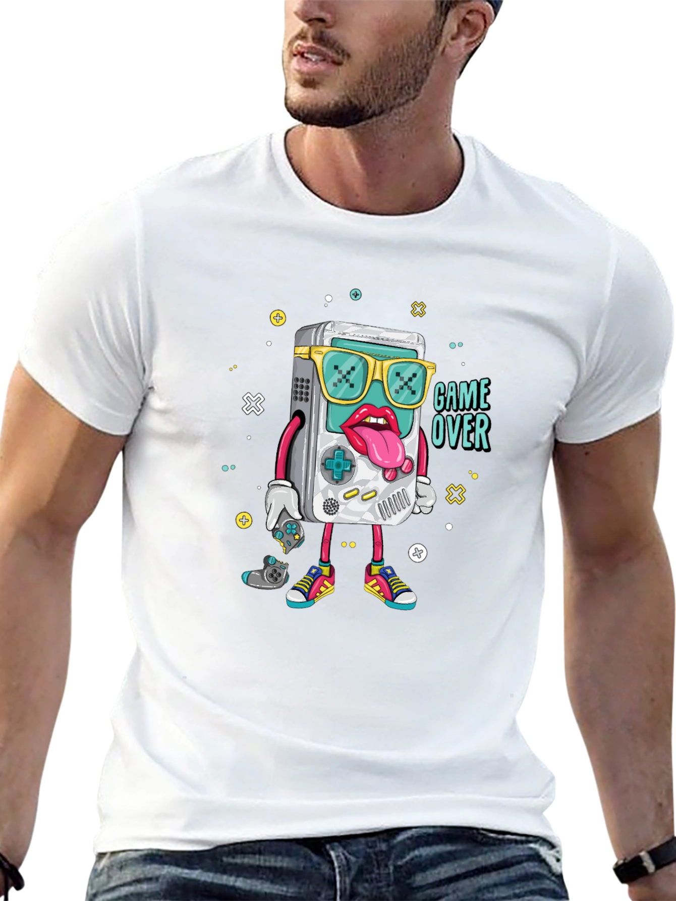 Game Over Graphic Tee - Retro Gamer Style