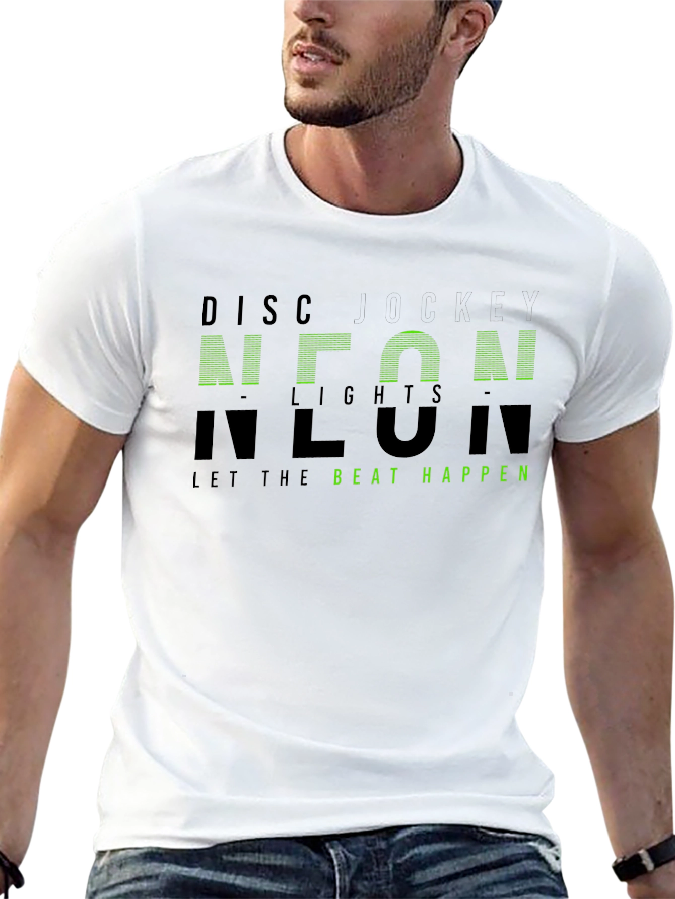 Neon Lights Graphic T-Shirt - Let the Beat Happen