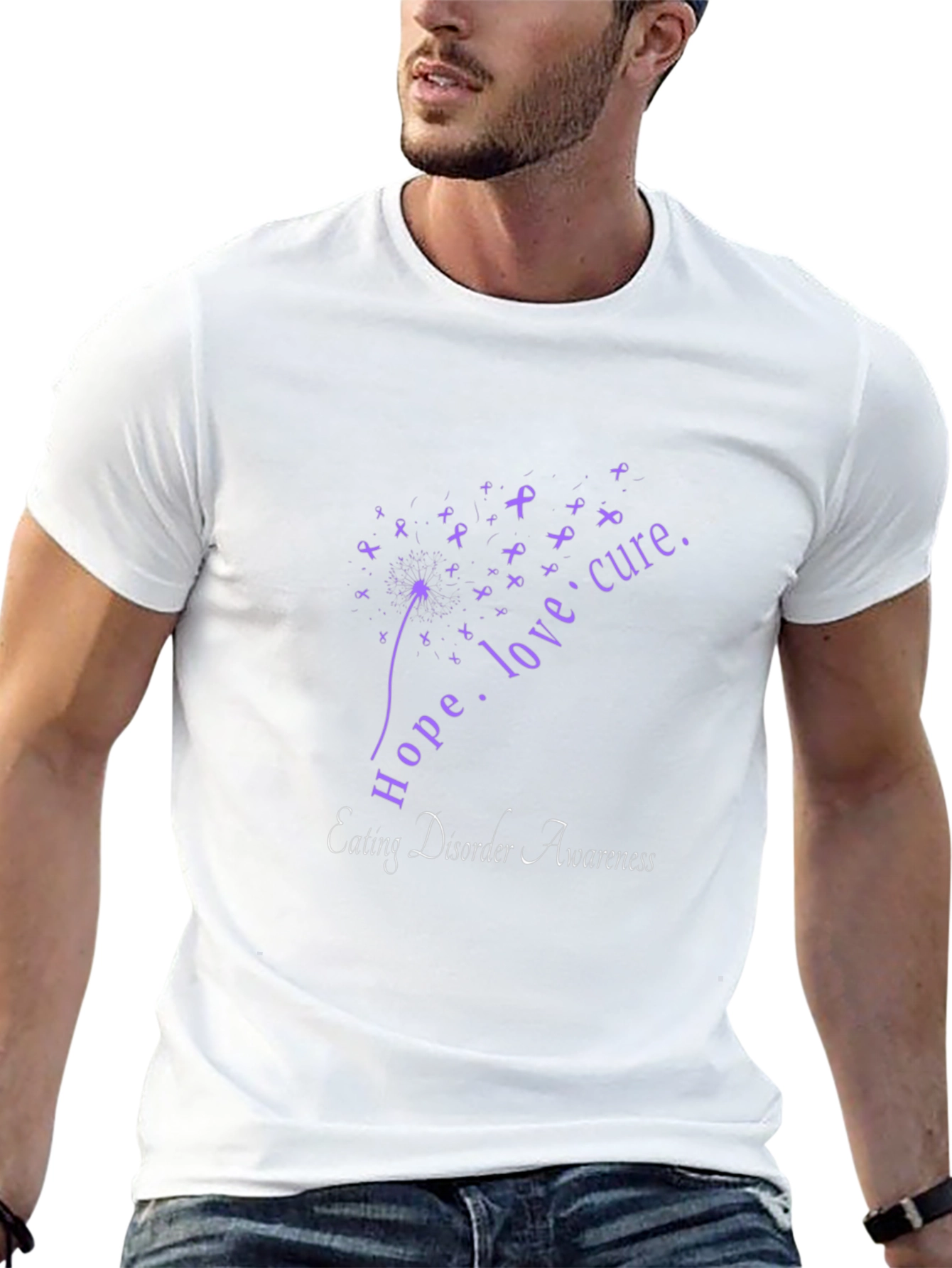 Eating Disorder Awareness T-Shirt Hope Love Cure