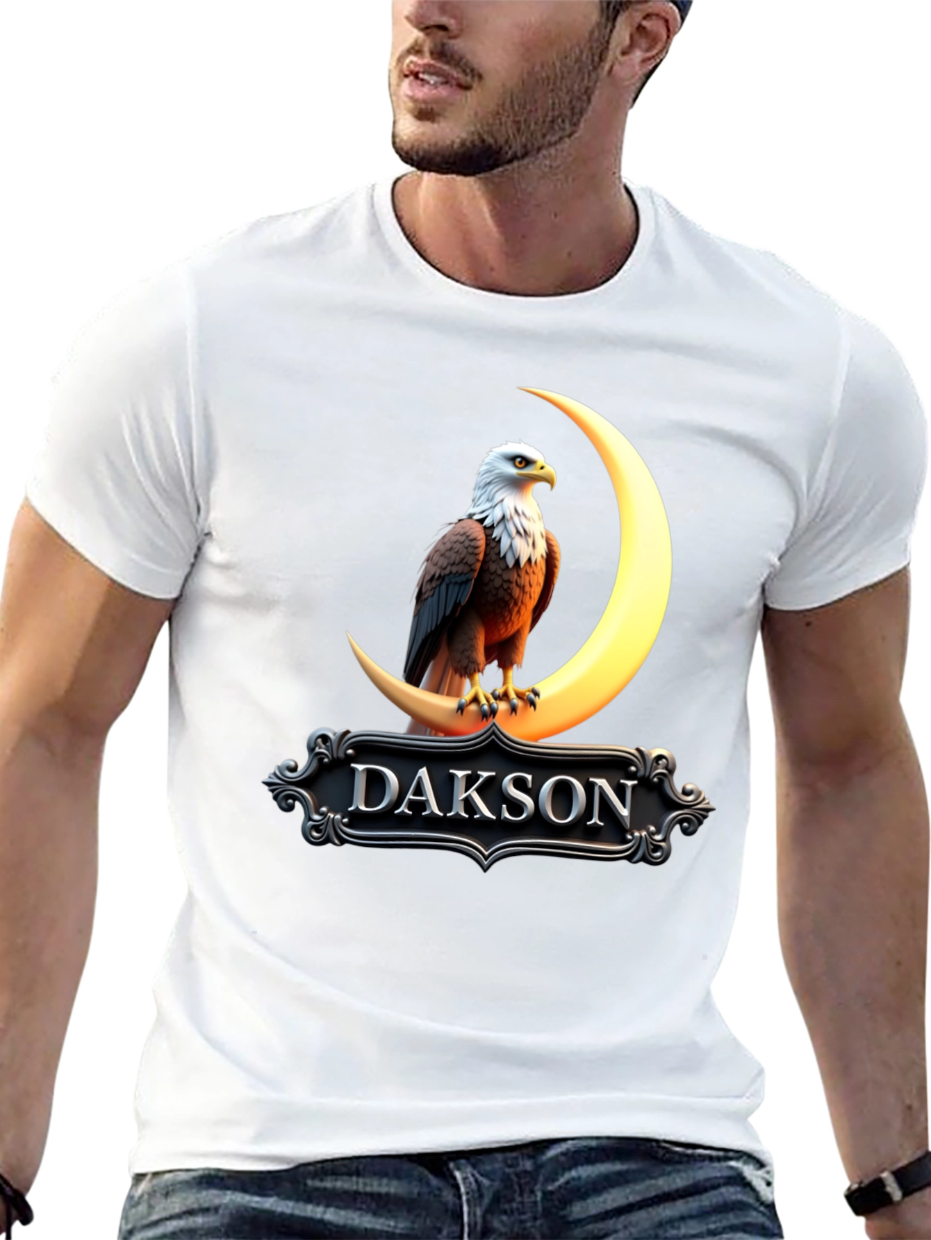 Dakson Eagle Moon Graphic T-Shirt