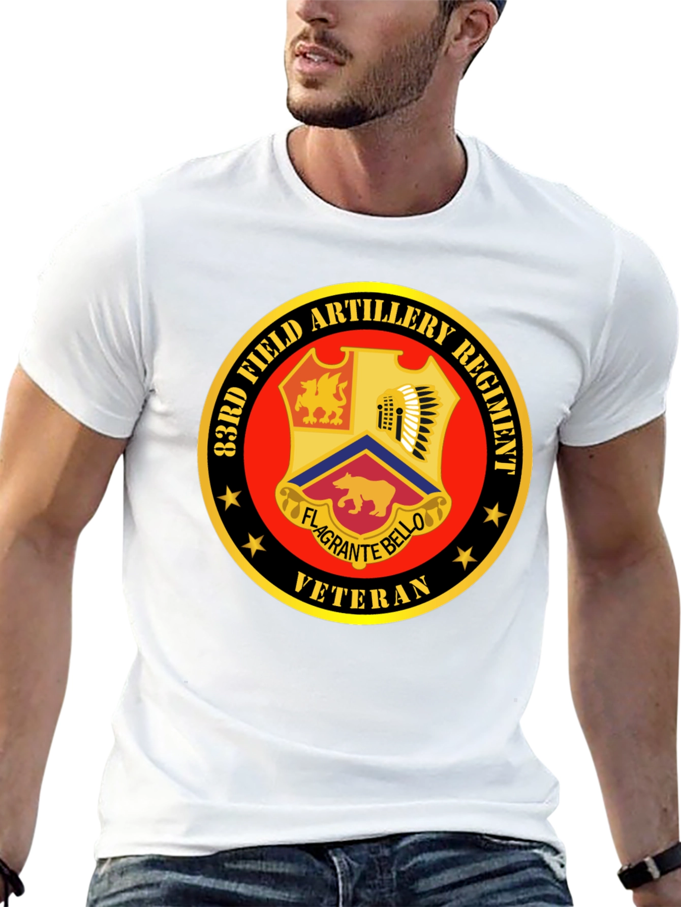 83rd Field Artillery Regiment Veteran Black T-Shirt