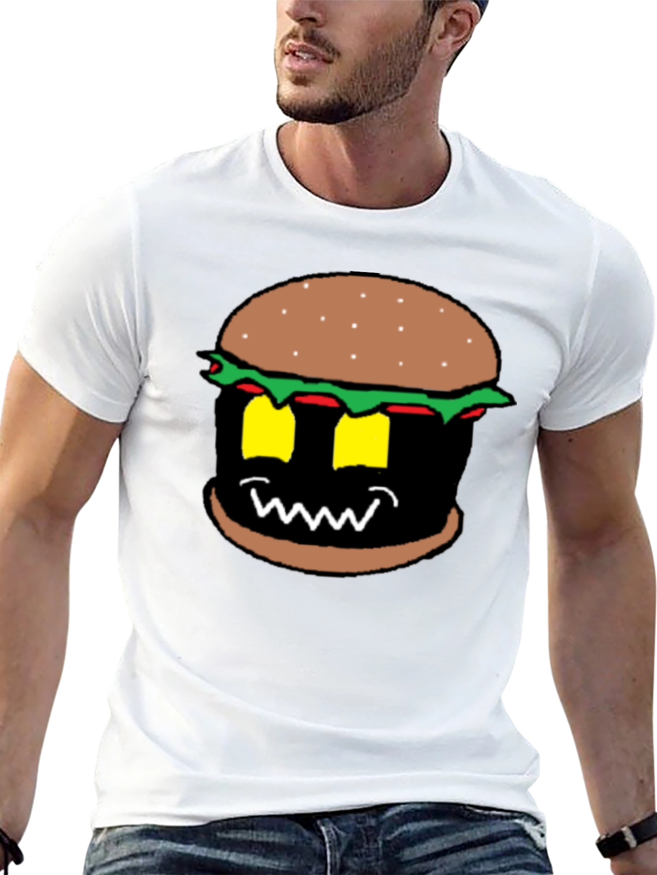 Burger Monster Graphic Tee - Black