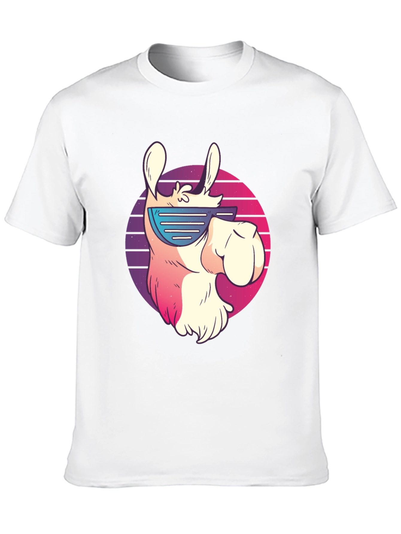 Cool Llama Graphic Tee - Retro Sunglasses Design