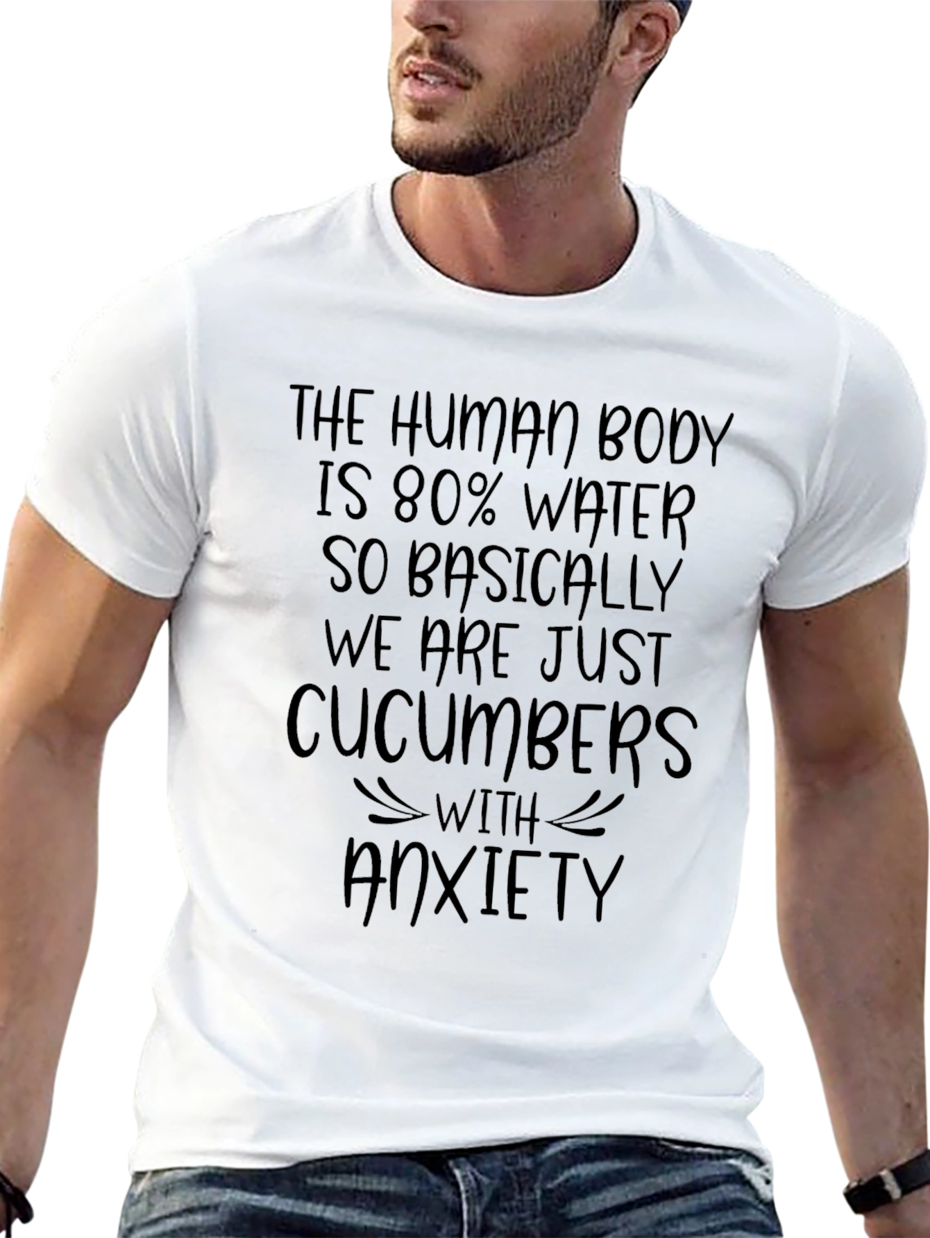 Human Body Cucumber Anxiety T-Shirt