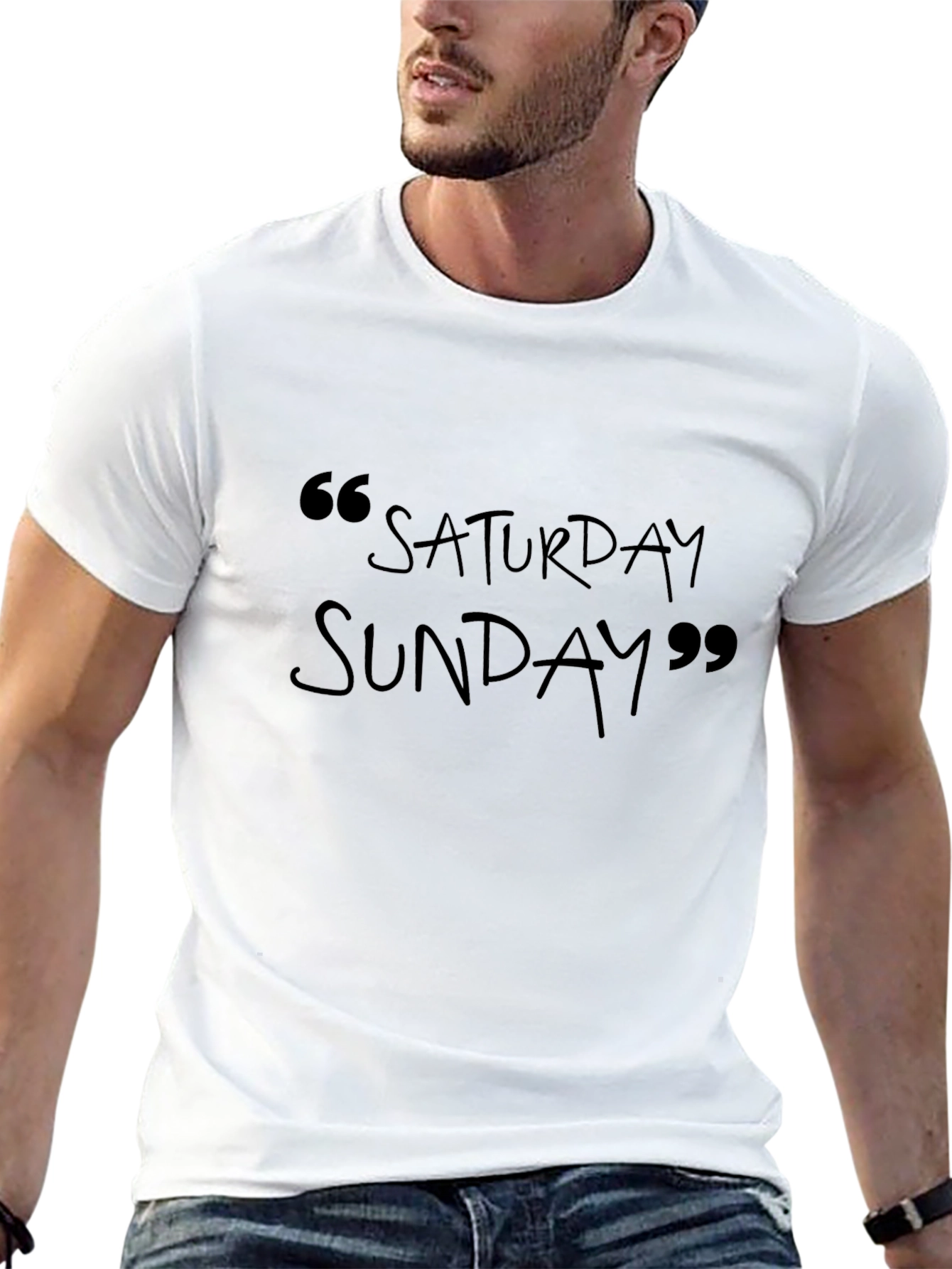 Saturday Sunday Graphic Tee - Casual Weekend Vibes