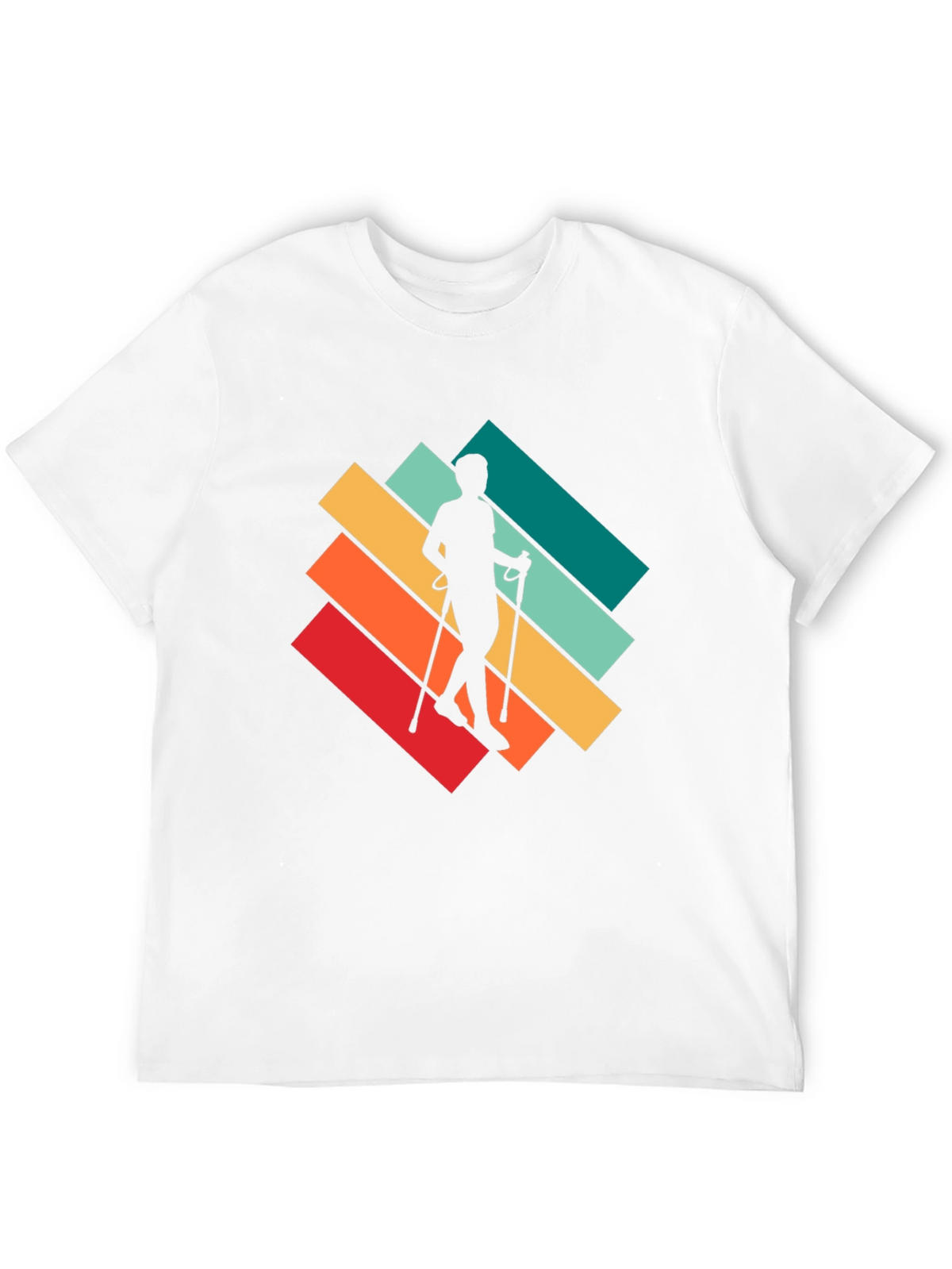 Retro Hiker T-Shirt - Walking Silhouette Design
