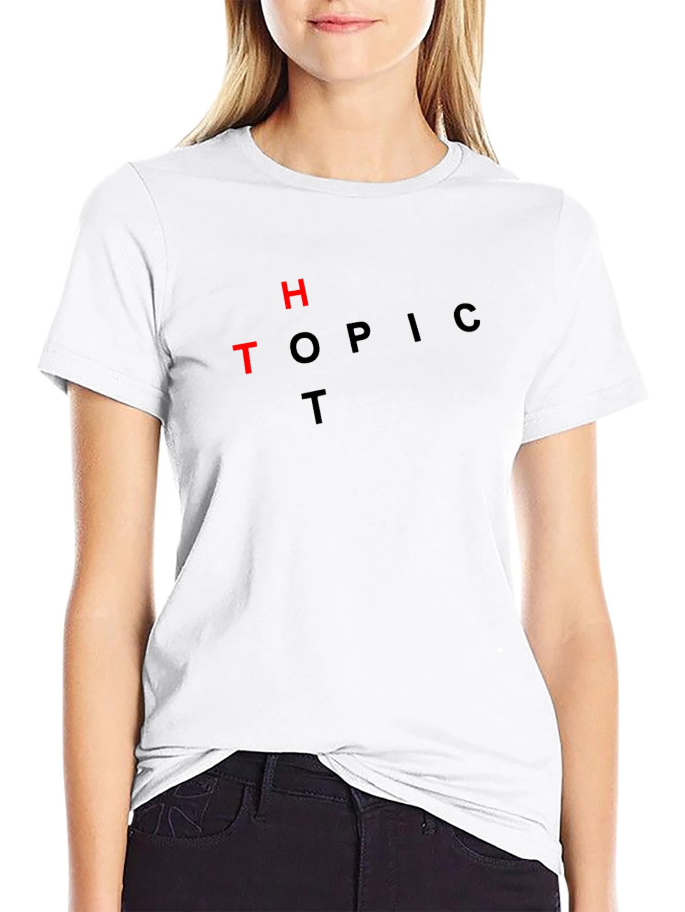 Hot Topic Graphic Tee - Black Cotton