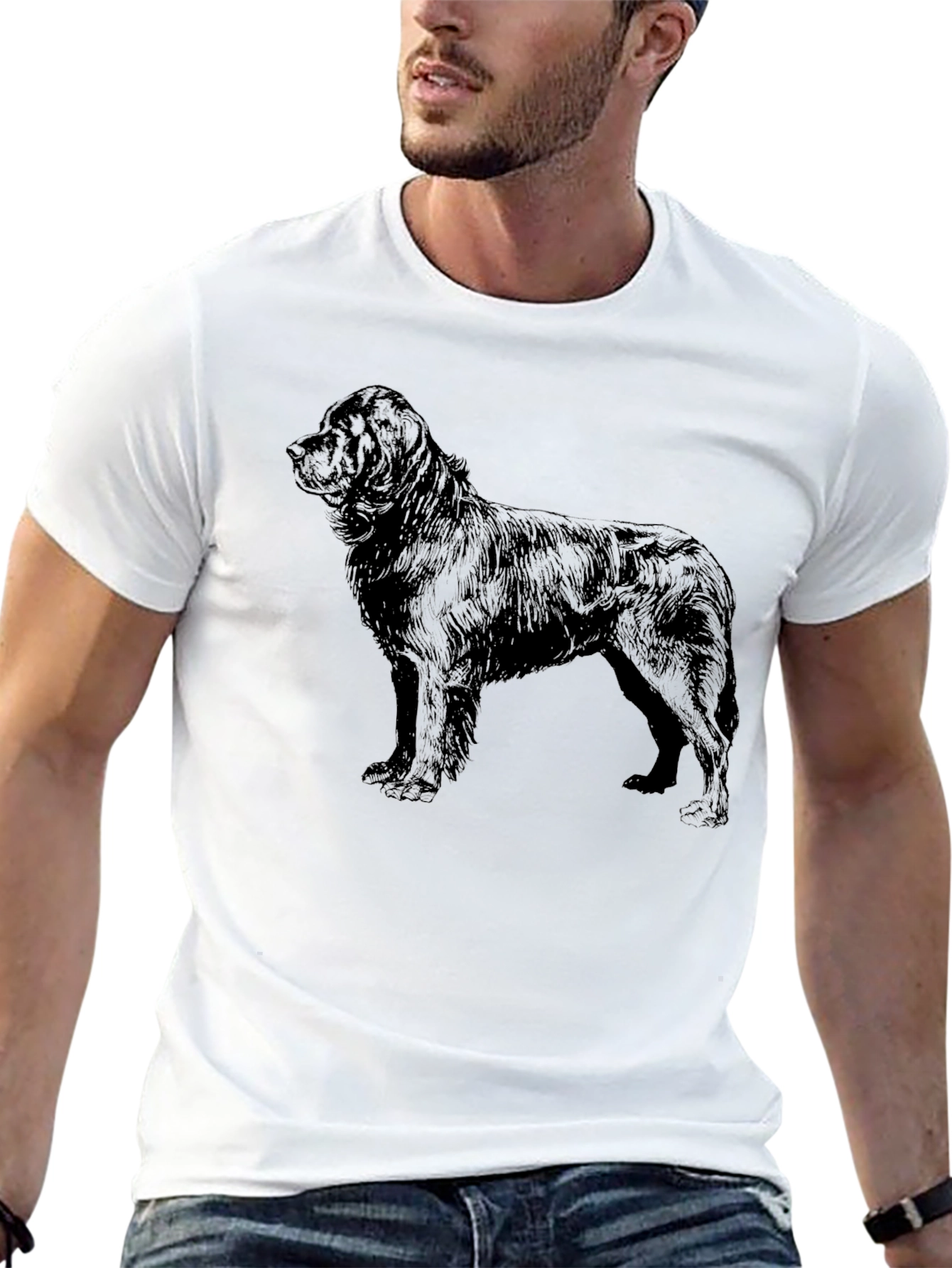 Black Dog Graphic Tee - Mens Casual Shirt