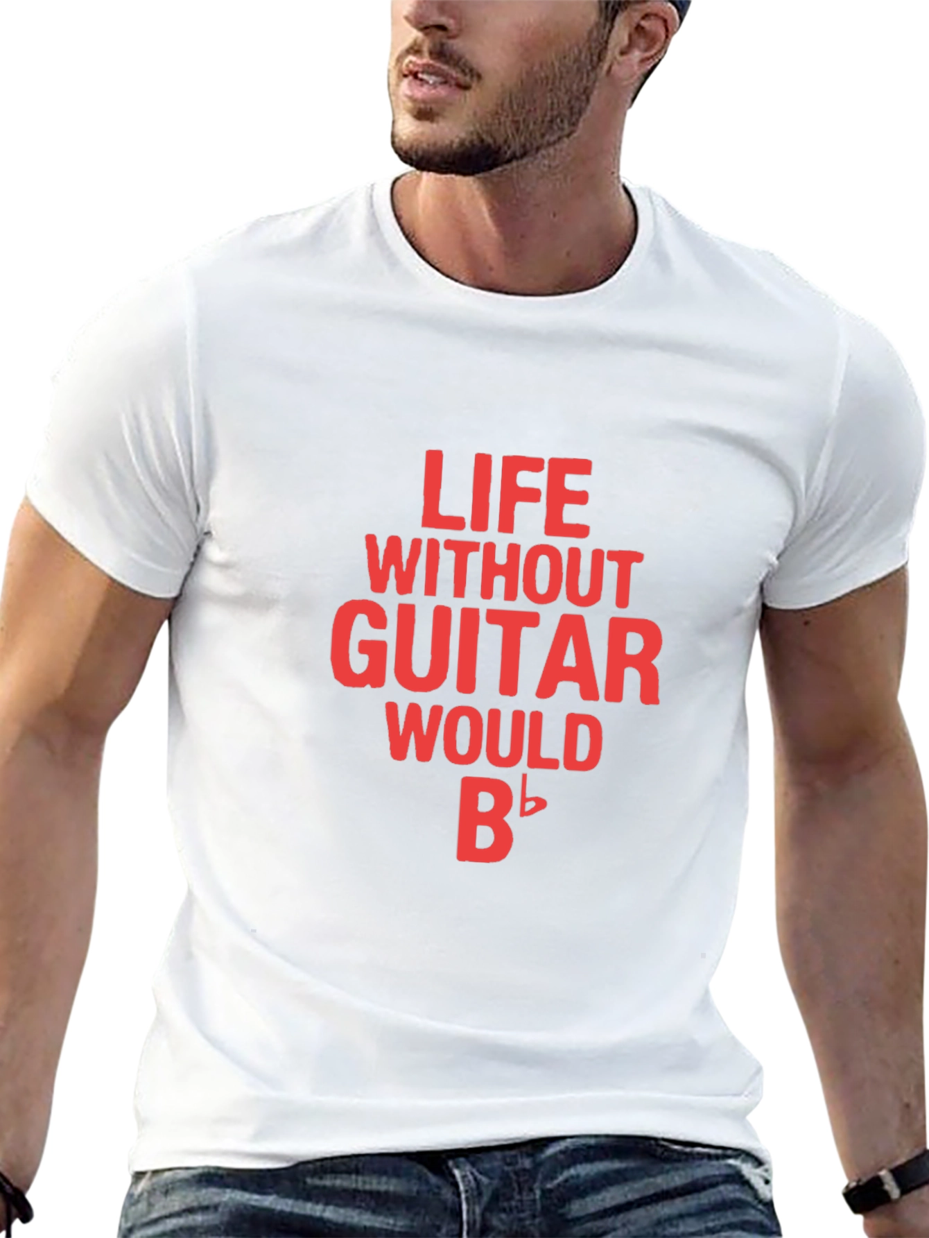Life Without Guitar Black Tee Shirt