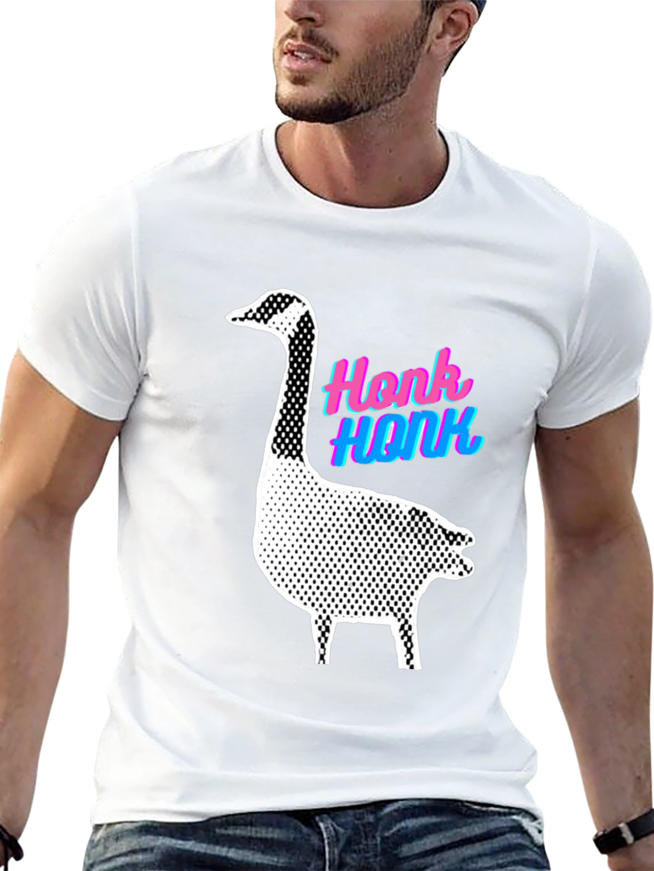 Honk Goose Graphic Tee - Quirky Animal Lover Shirt
