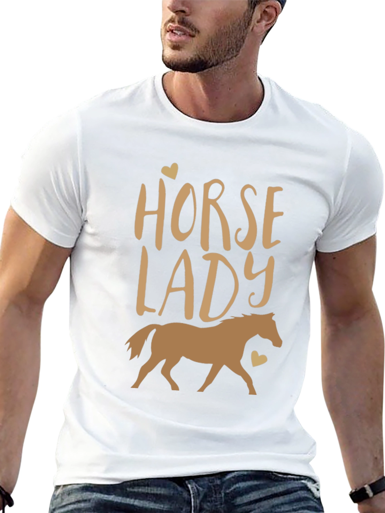 Horse Lady Graphic Tee - Equestrian Style Shirt